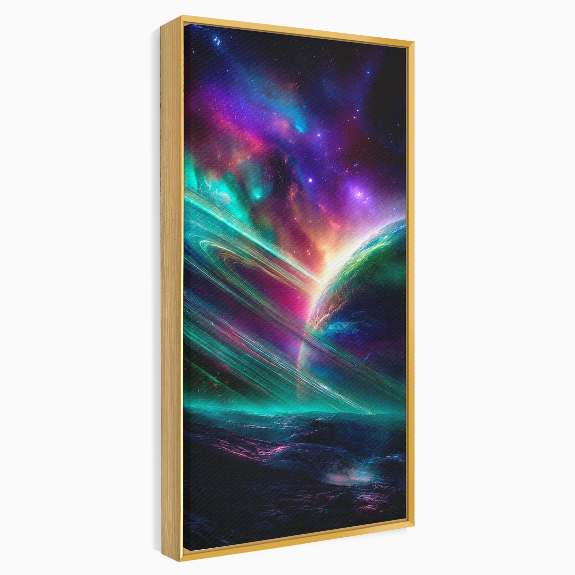 Tablou Canvas Premium LuxCanva® S1037, Planeta Misterioasa, Planeta, Univers, Spatiu, Dormitor, Living, Culori Vibrante