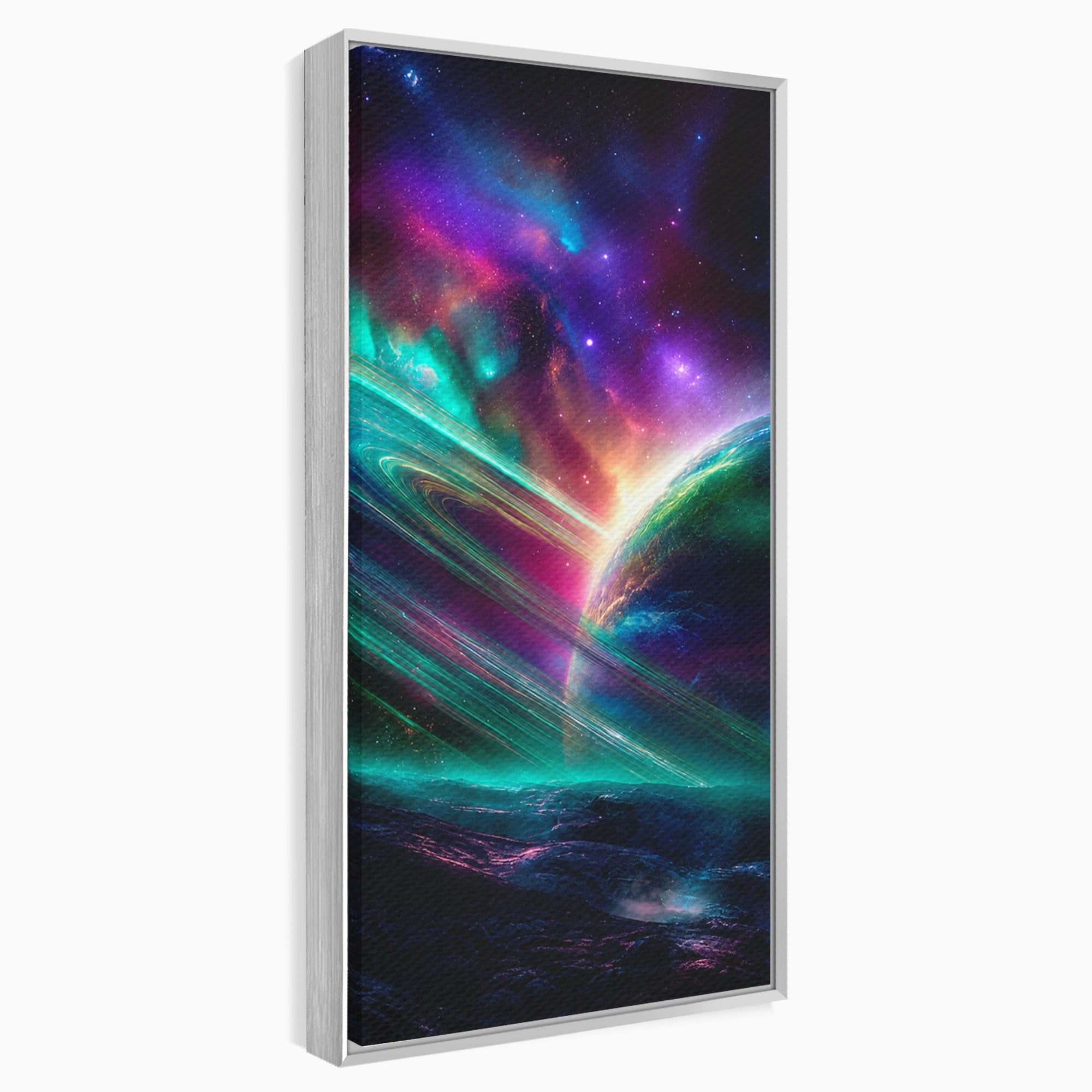 Tablou Canvas Premium LuxCanva® S1037, Planeta Misterioasa, Planeta, Univers, Spatiu, Dormitor, Living, Culori Vibrante