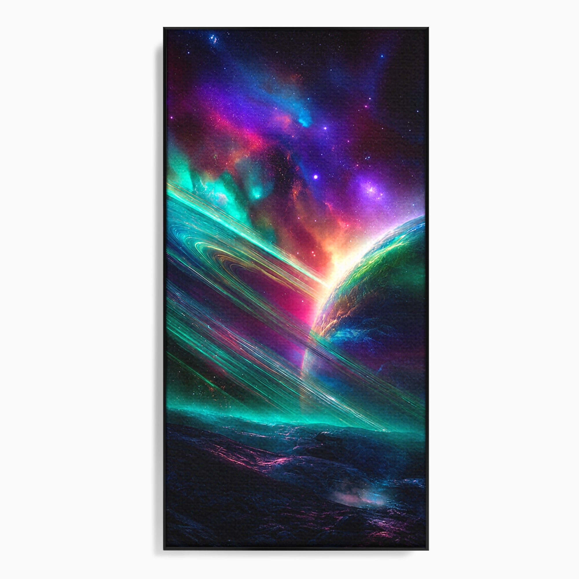 Tablou Canvas Premium LuxCanva® S1037, Planeta Misterioasa, Planeta, Univers, Spatiu, Dormitor, Living, Culori Vibrante