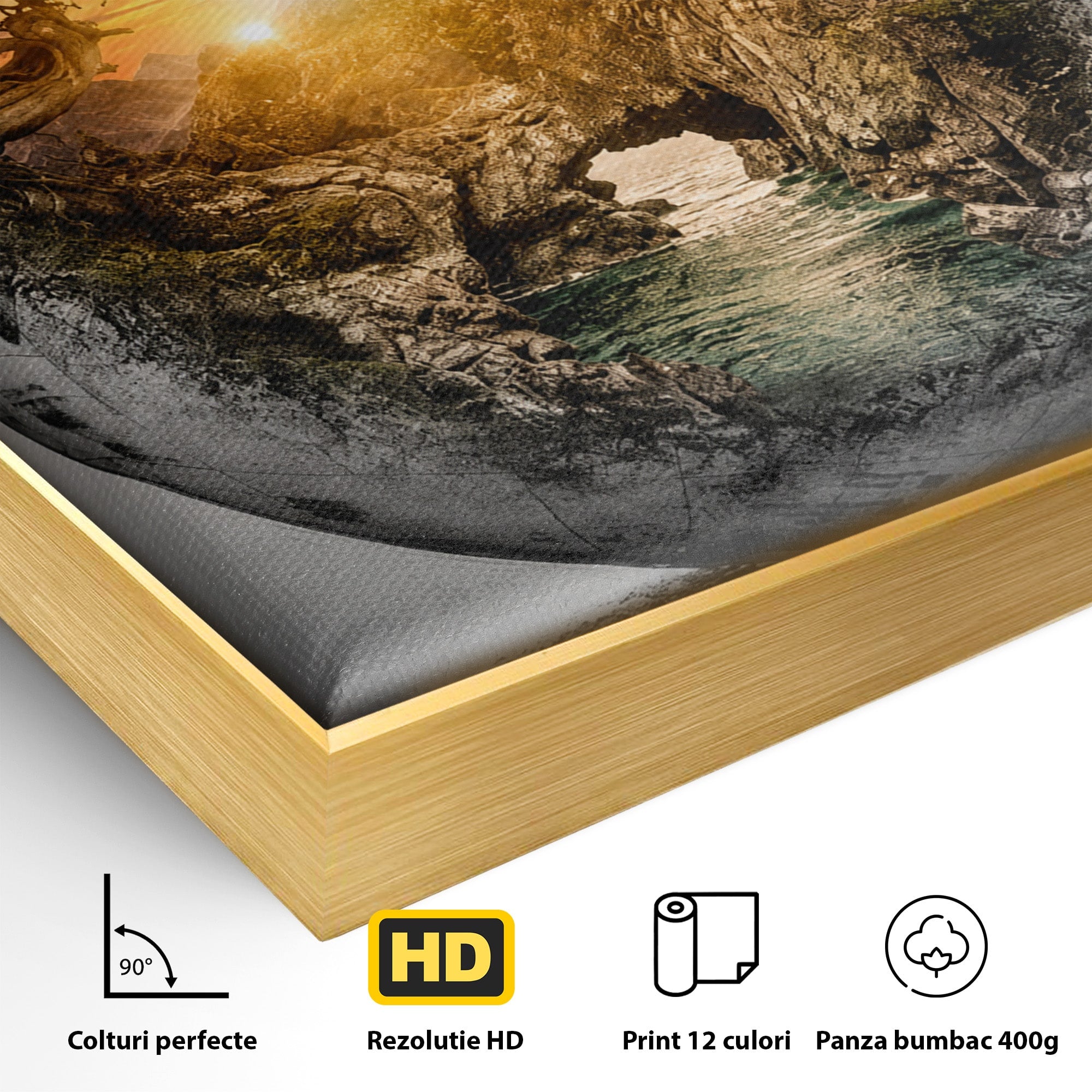 Tablou Canvas Premium LuxCanva® S1039, Lumea In Miniatura, Peisaj, Natura, Fantezie, Apus, Living, Culori Vibrante