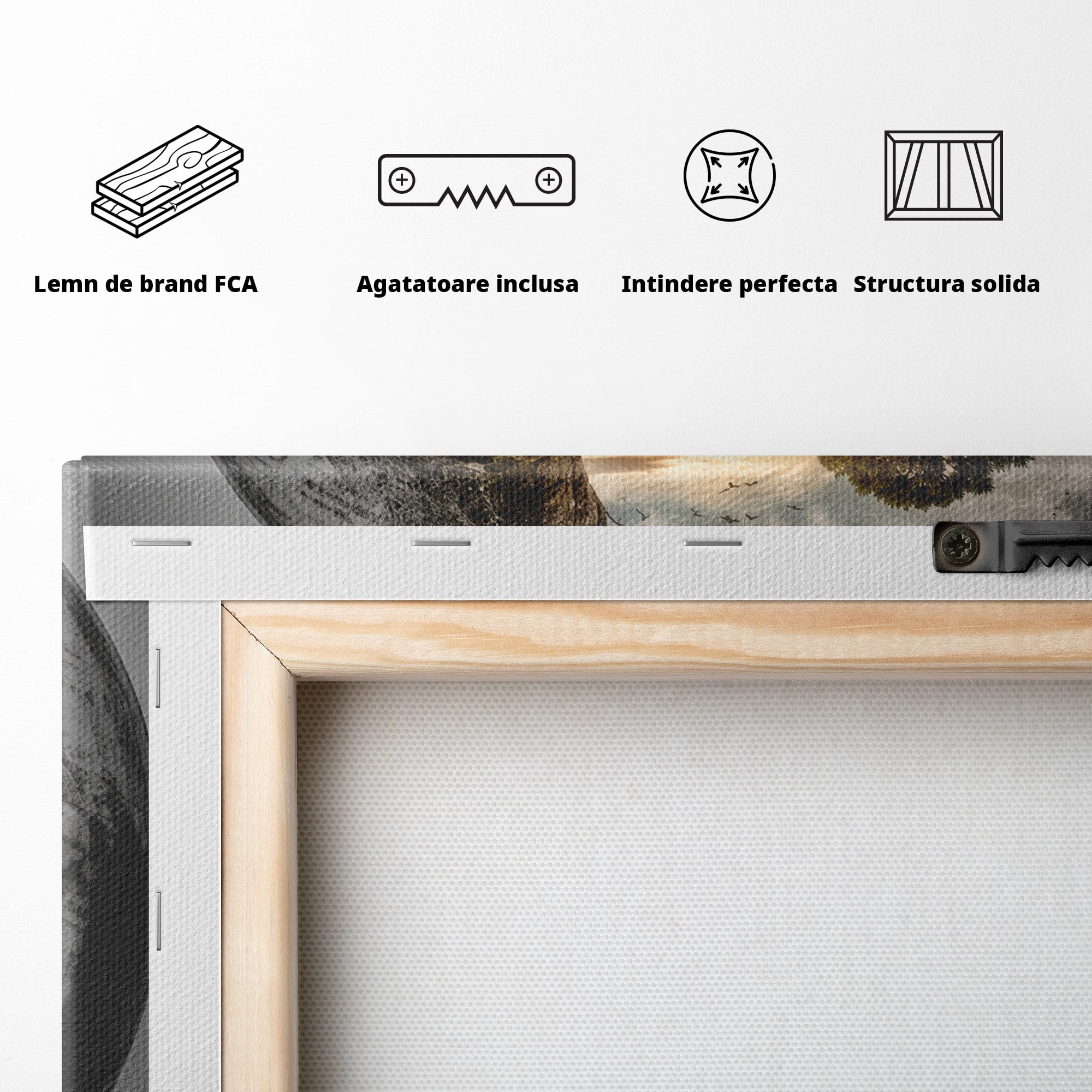 Tablou Canvas Premium LuxCanva® S1039, Lumea In Miniatura, Peisaj, Natura, Fantezie, Apus, Living, Culori Vibrante
