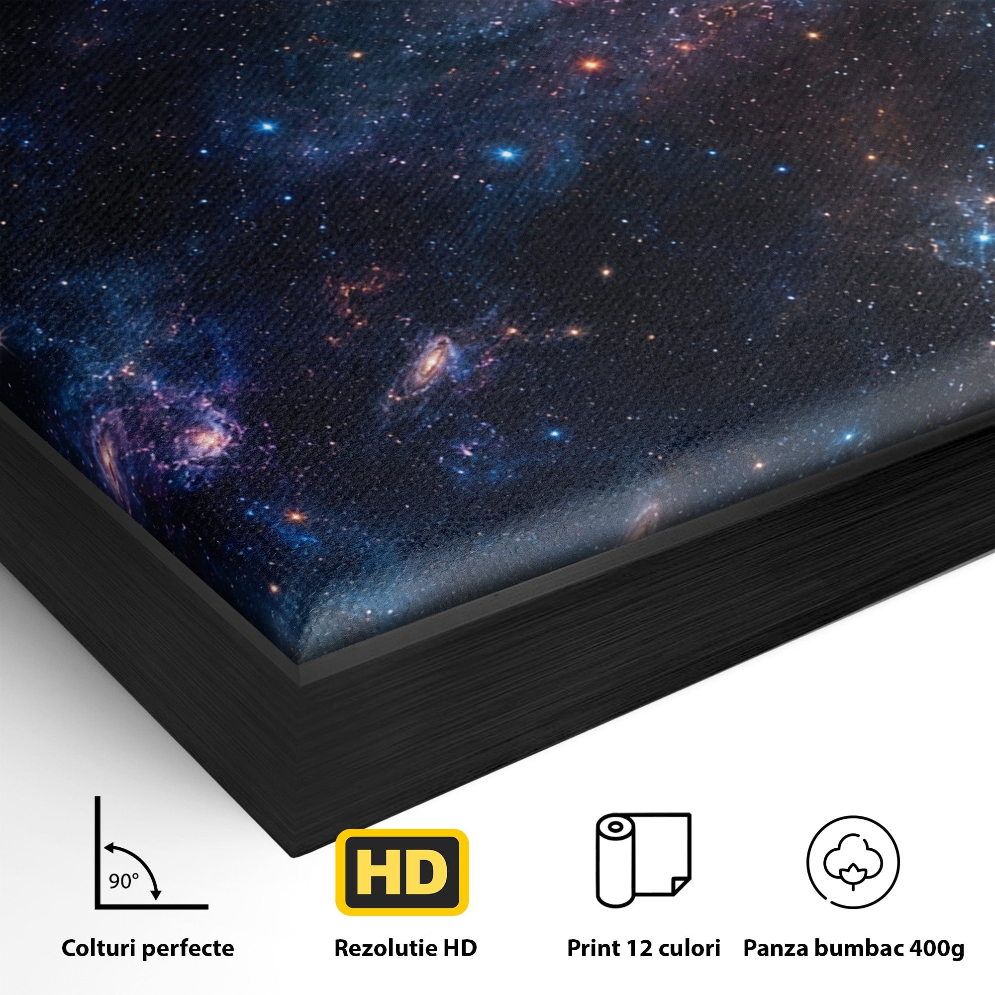 Tablou Canvas Premium LuxCanva® S1041, Galaxia Misterioasa, Galaxie, Spatiu, Univers, Stele, Dormitor, Birou, Culori Vibrante