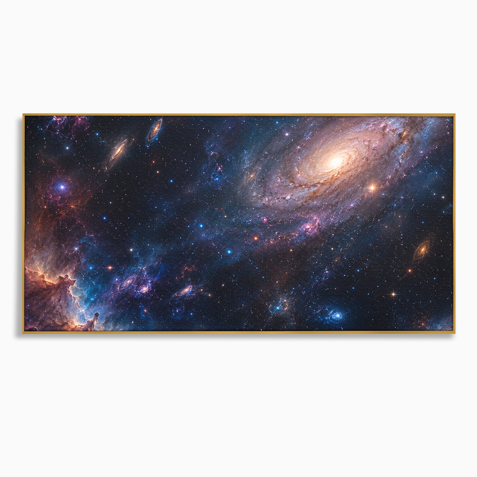 Tablou Canvas Premium LuxCanva® S1041, Galaxia Misterioasa, Galaxie, Spatiu, Univers, Stele, Dormitor, Birou, Culori Vibrante