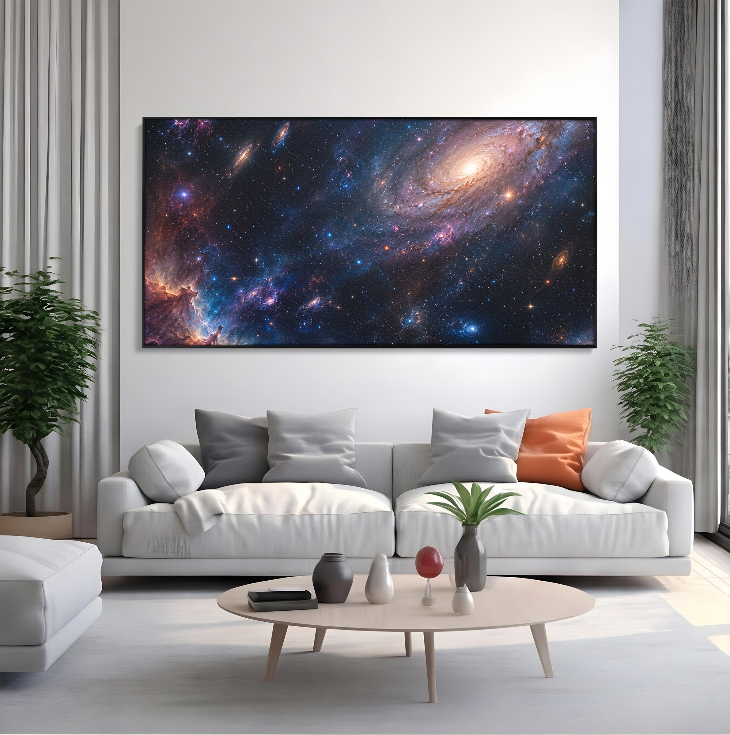 Tablou Canvas Premium LuxCanva® S1041, Galaxia Misterioasa, Galaxie, Spatiu, Univers, Stele, Dormitor, Birou, Culori Vibrante