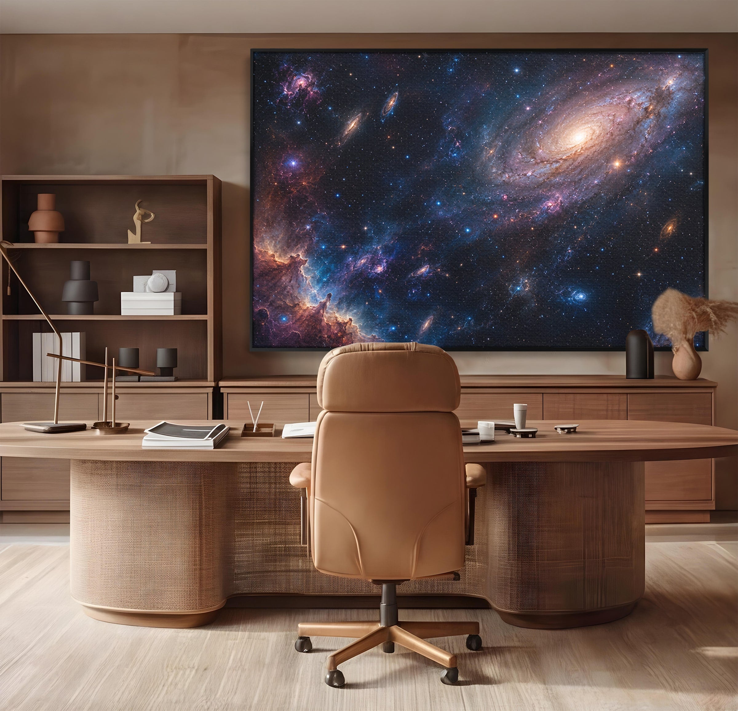 Tablou Canvas Premium LuxCanva® S1041, Galaxia Misterioasa, Galaxie, Spatiu, Univers, Stele, Dormitor, Birou, Culori Vibrante