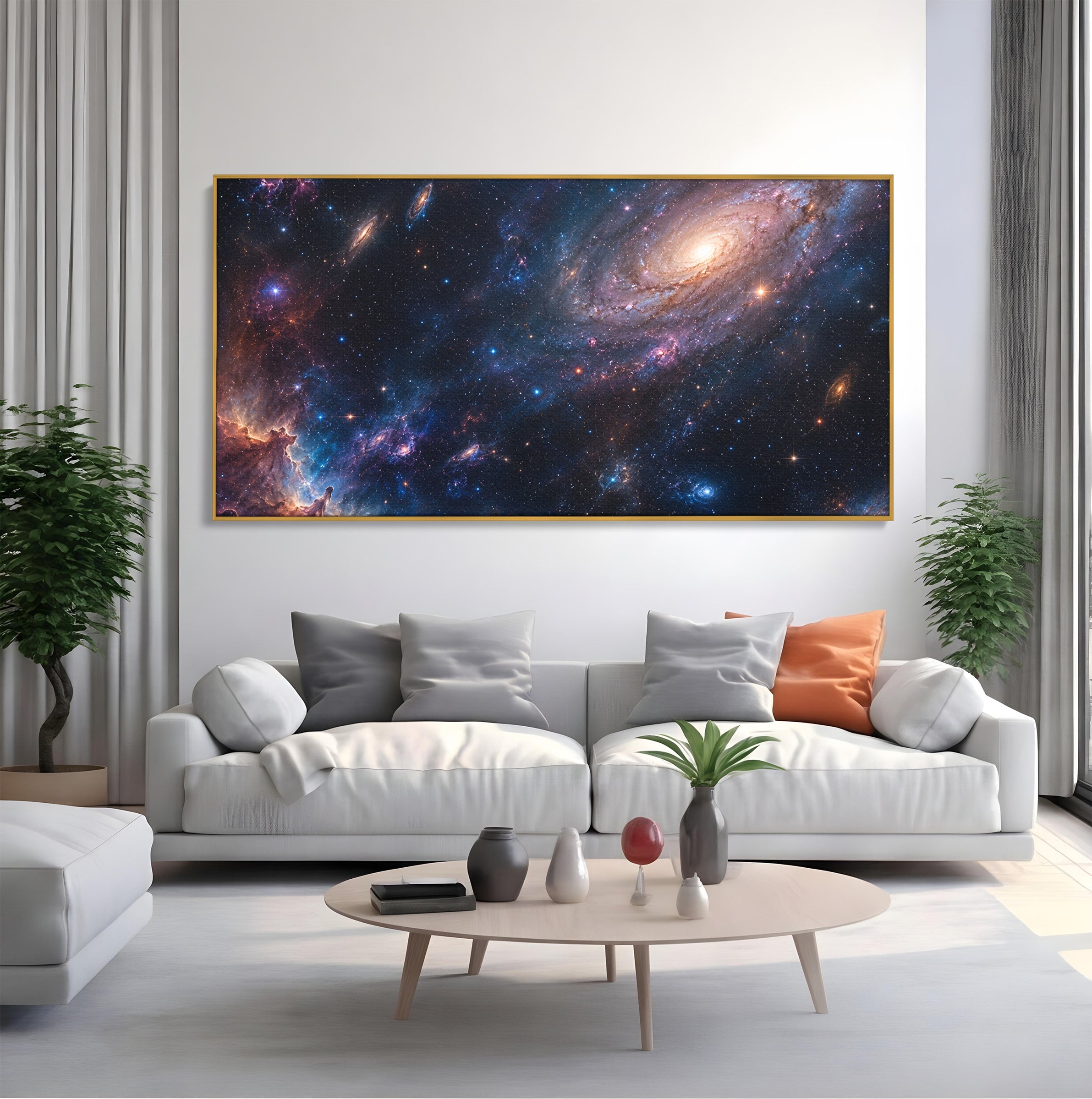 Tablou Canvas Premium LuxCanva® S1041, Galaxia Misterioasa, Galaxie, Spatiu, Univers, Stele, Dormitor, Birou, Culori Vibrante