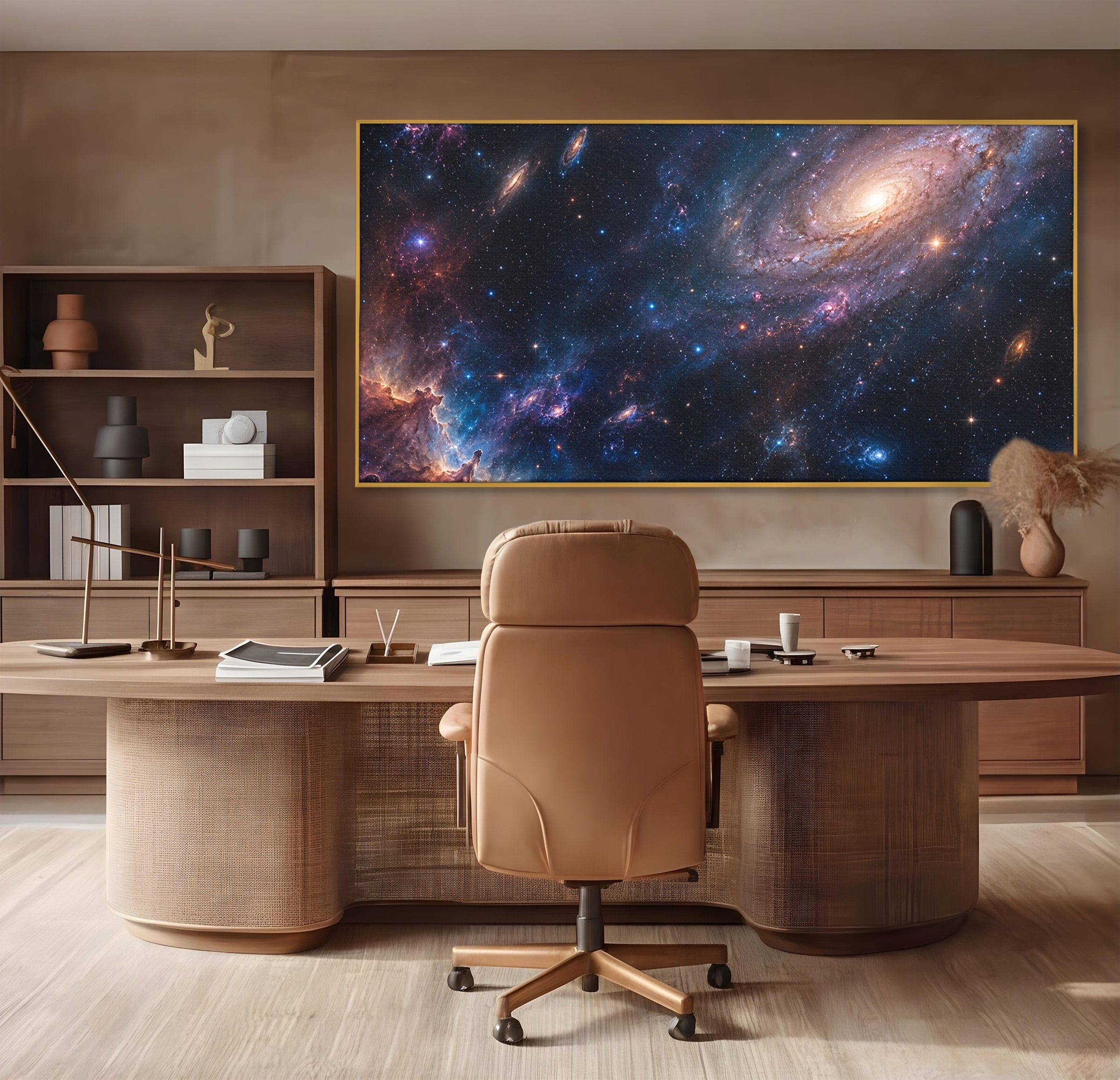 Tablou Canvas Premium LuxCanva® S1041, Galaxia Misterioasa, Galaxie, Spatiu, Univers, Stele, Dormitor, Birou, Culori Vibrante