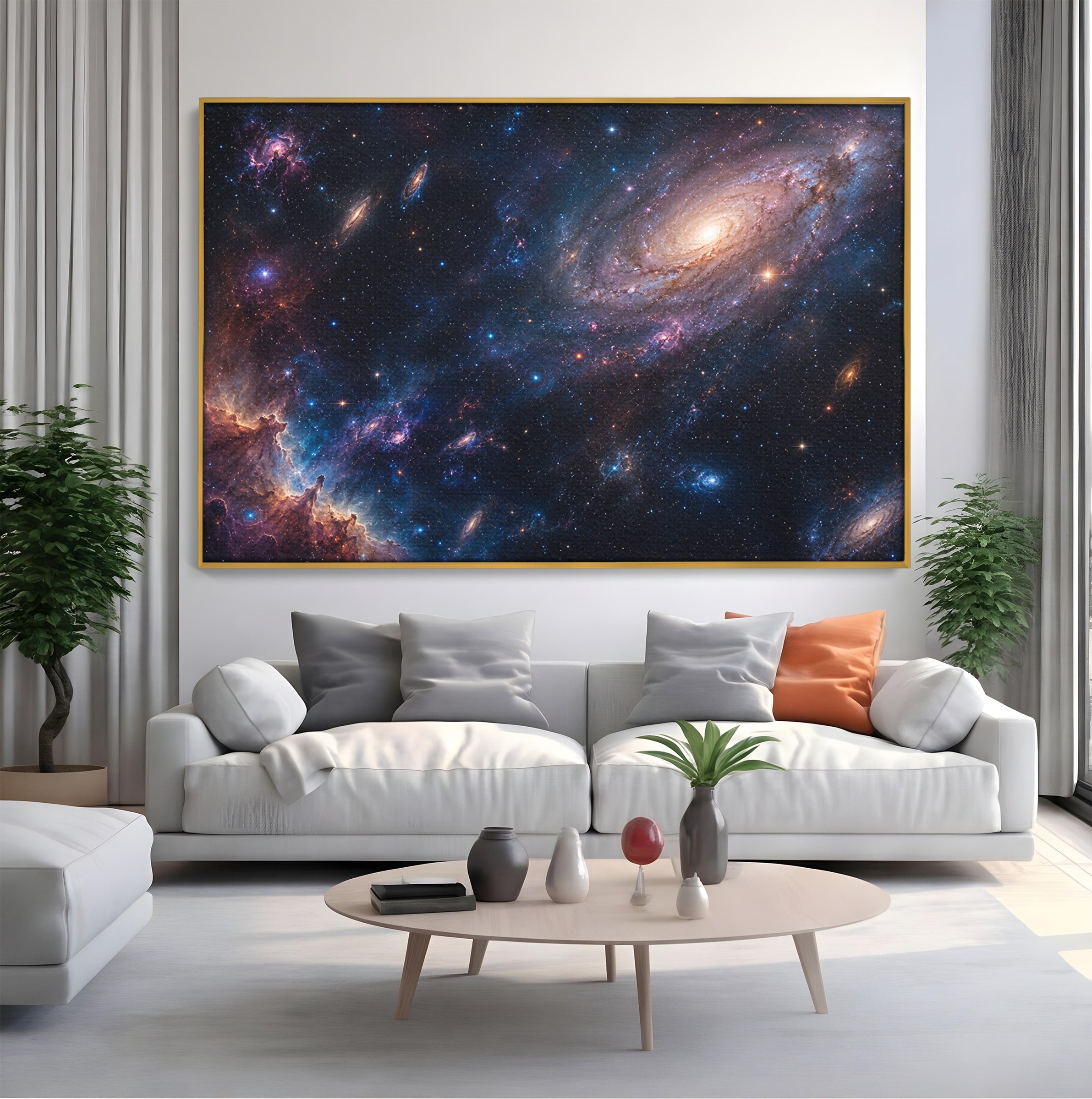 Tablou Canvas Premium LuxCanva® S1041, Galaxia Misterioasa, Galaxie, Spatiu, Univers, Stele, Dormitor, Birou, Culori Vibrante