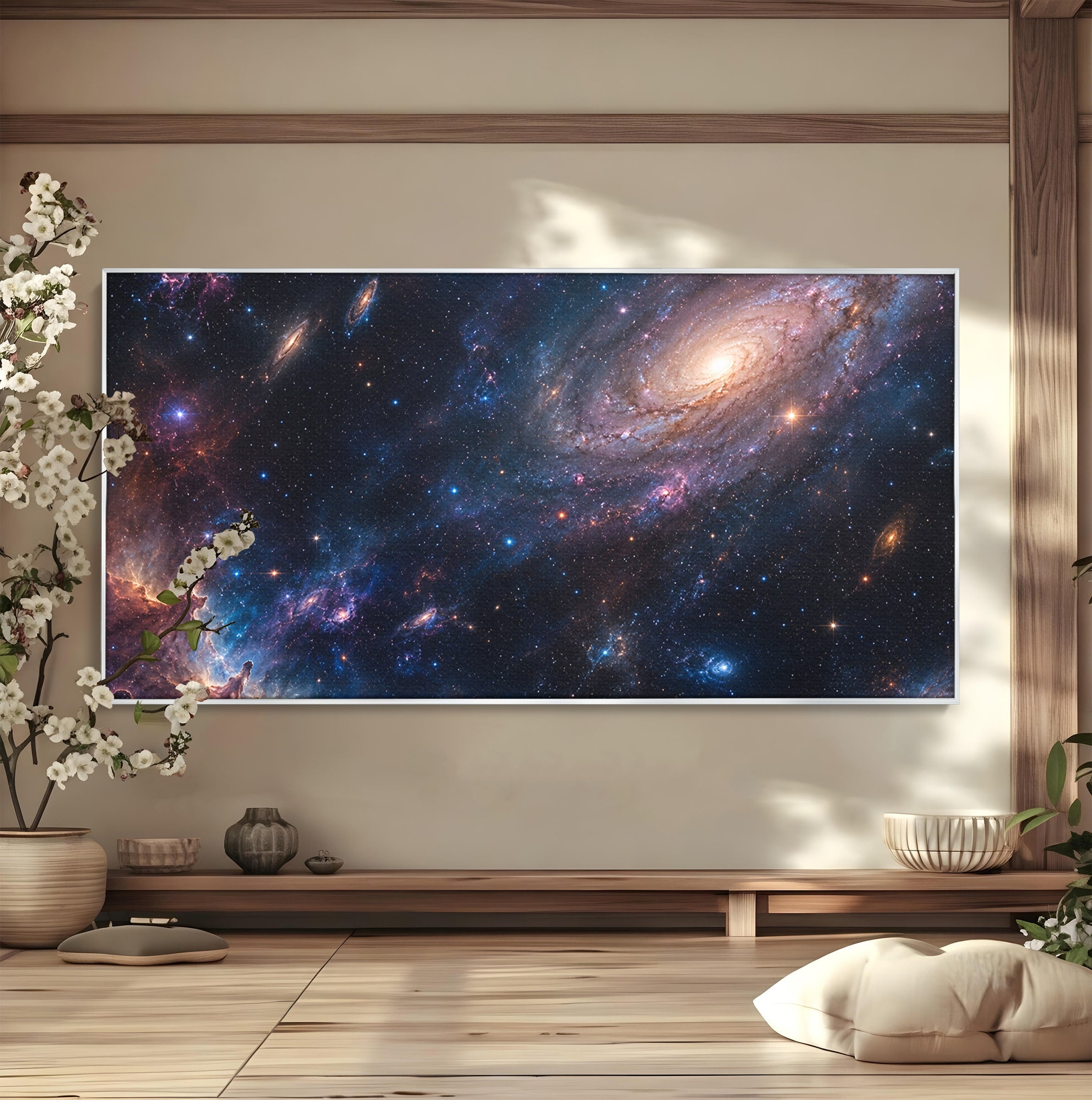 Tablou Canvas Premium LuxCanva® S1041, Galaxia Misterioasa, Galaxie, Spatiu, Univers, Stele, Dormitor, Birou, Culori Vibrante