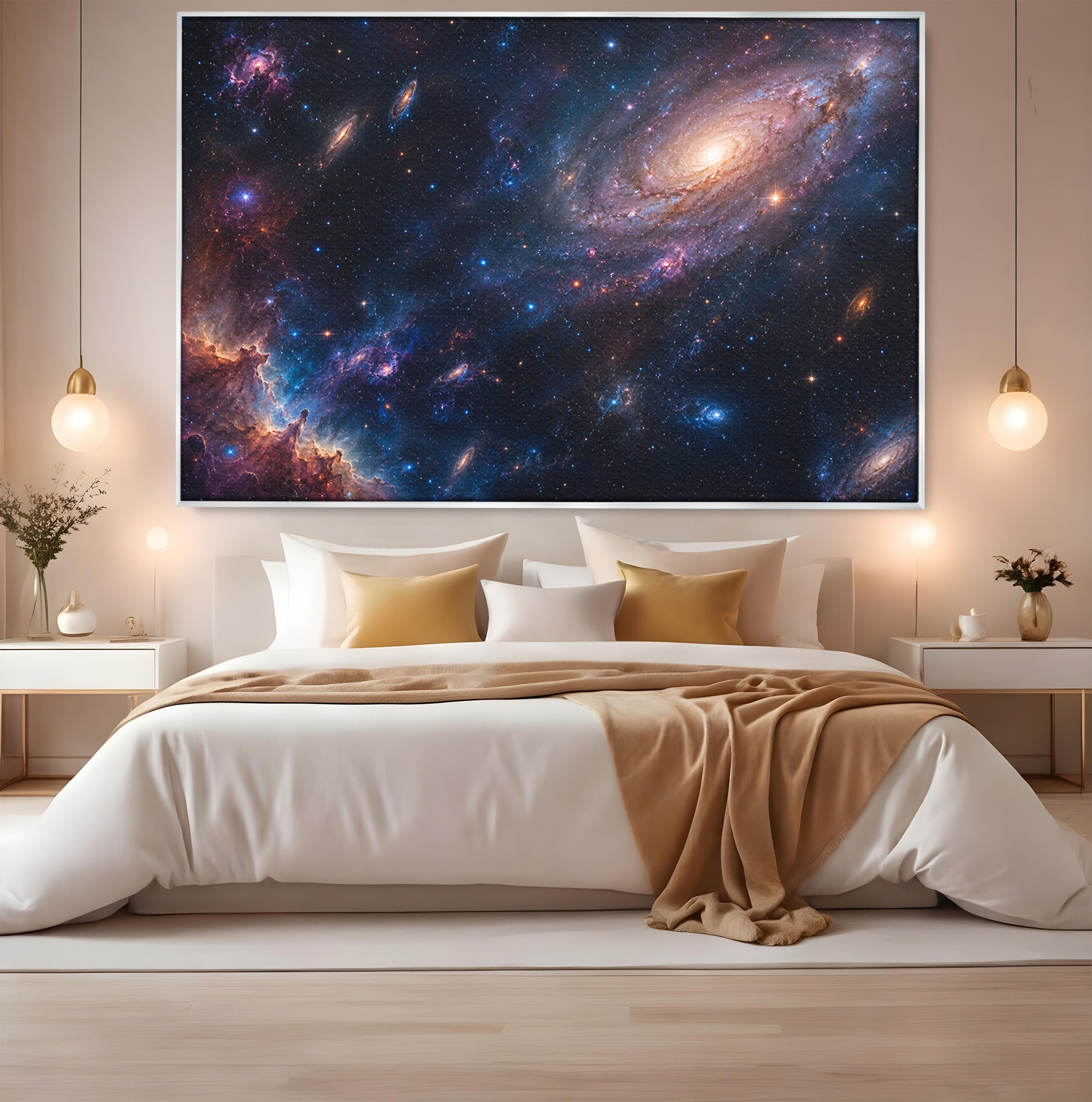 Tablou Canvas Premium LuxCanva® S1041, Galaxia Misterioasa, Galaxie, Spatiu, Univers, Stele, Dormitor, Birou, Culori Vibrante
