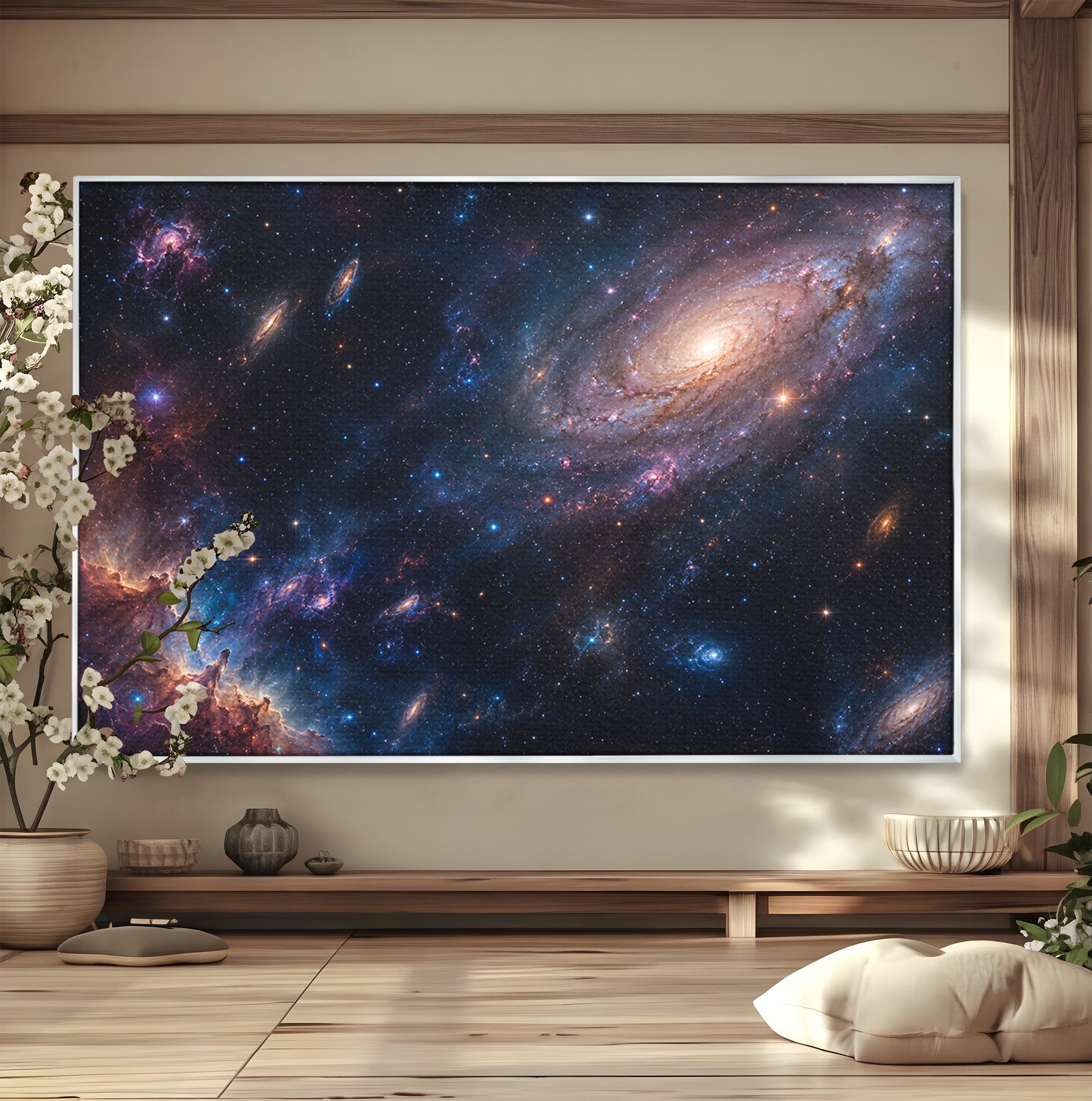 Tablou Canvas Premium LuxCanva® S1041, Galaxia Misterioasa, Galaxie, Spatiu, Univers, Stele, Dormitor, Birou, Culori Vibrante