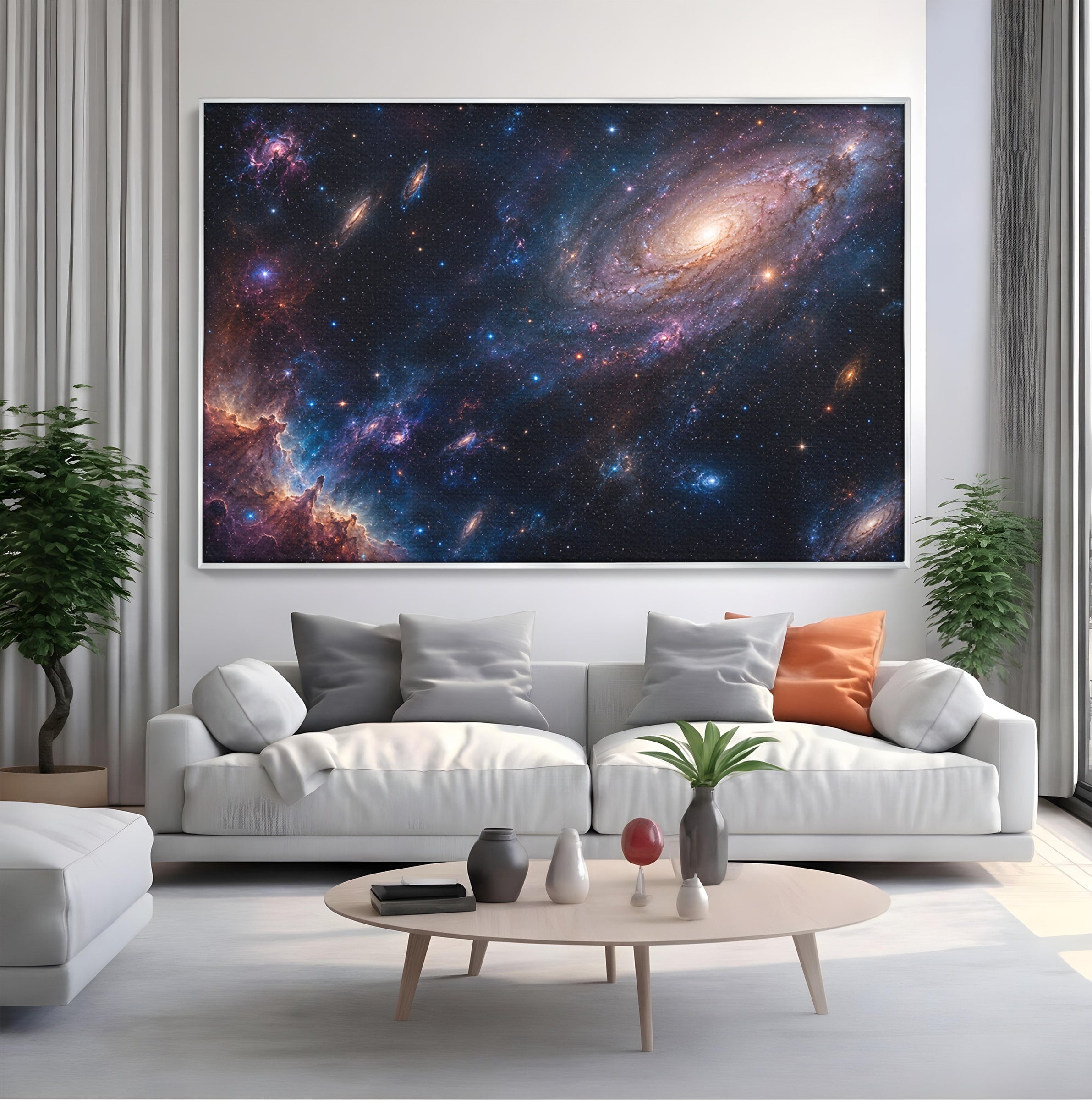 Tablou Canvas Premium LuxCanva® S1041, Galaxia Misterioasa, Galaxie, Spatiu, Univers, Stele, Dormitor, Birou, Culori Vibrante