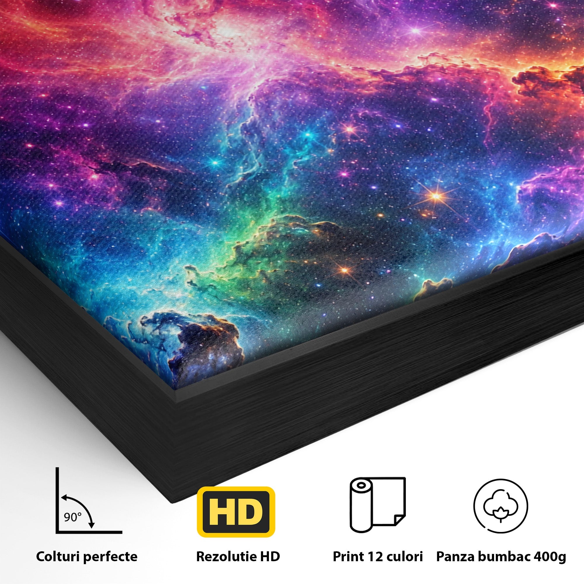Tablou Canvas Premium LuxCanva® S1042, Nebuloasa Cosmica, Spatiu, Univers, Stele, Dormitor, Living, Culori Vibrante