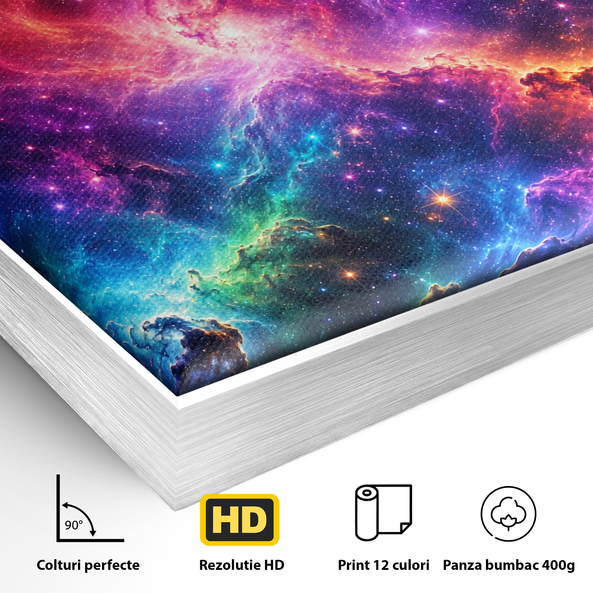 Tablou Canvas Premium LuxCanva® S1042, Nebuloasa Cosmica, Spatiu, Univers, Stele, Dormitor, Living, Culori Vibrante