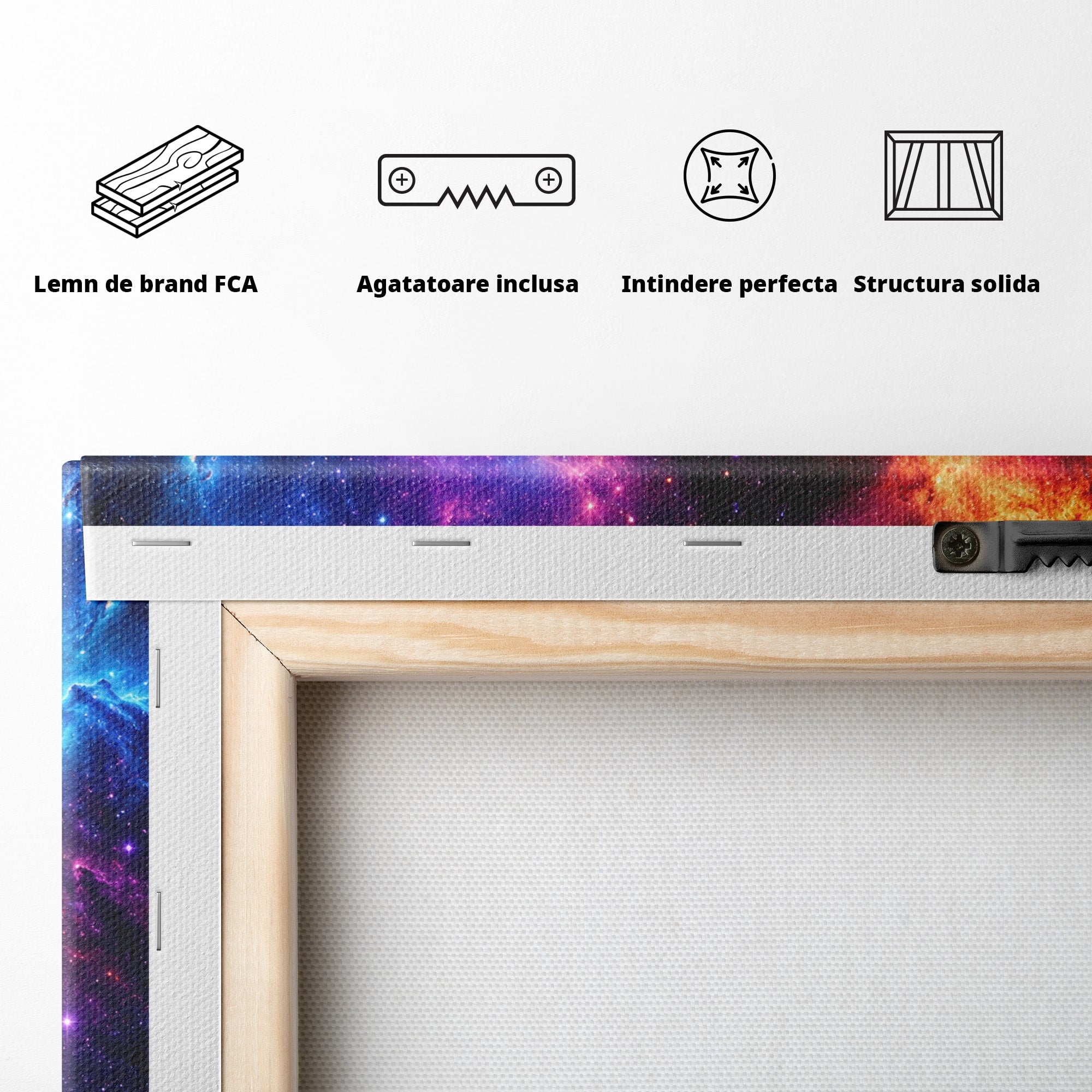 Tablou Canvas Premium LuxCanva® S1042, Nebuloasa Cosmica, Spatiu, Univers, Stele, Dormitor, Living, Culori Vibrante