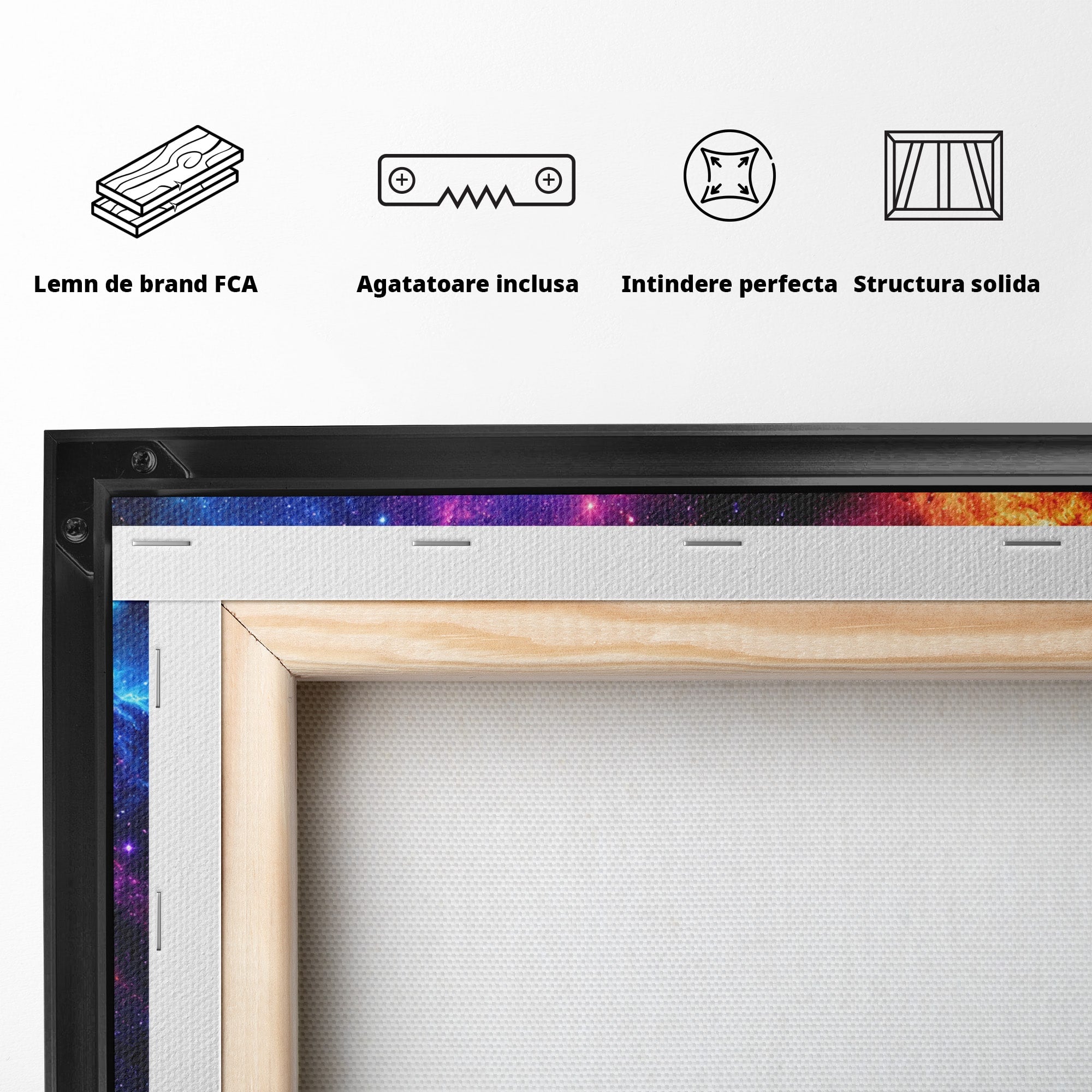 Tablou Canvas Premium LuxCanva® S1042, Nebuloasa Cosmica, Spatiu, Univers, Stele, Dormitor, Living, Culori Vibrante