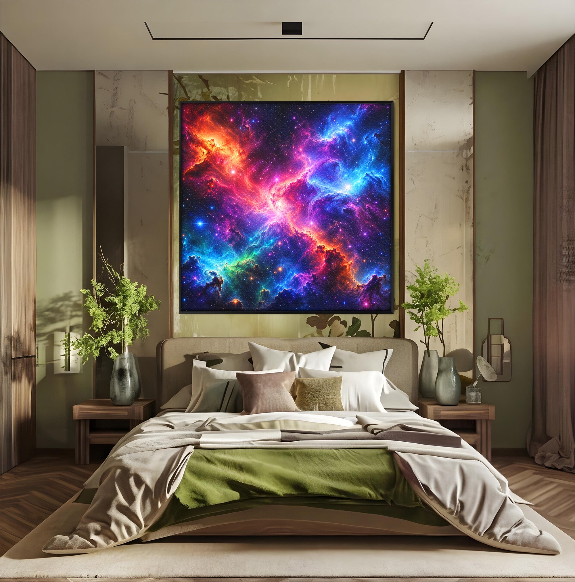 Tablou Canvas Premium LuxCanva® S1042, Nebuloasa Cosmica, Spatiu, Univers, Stele, Dormitor, Living, Culori Vibrante