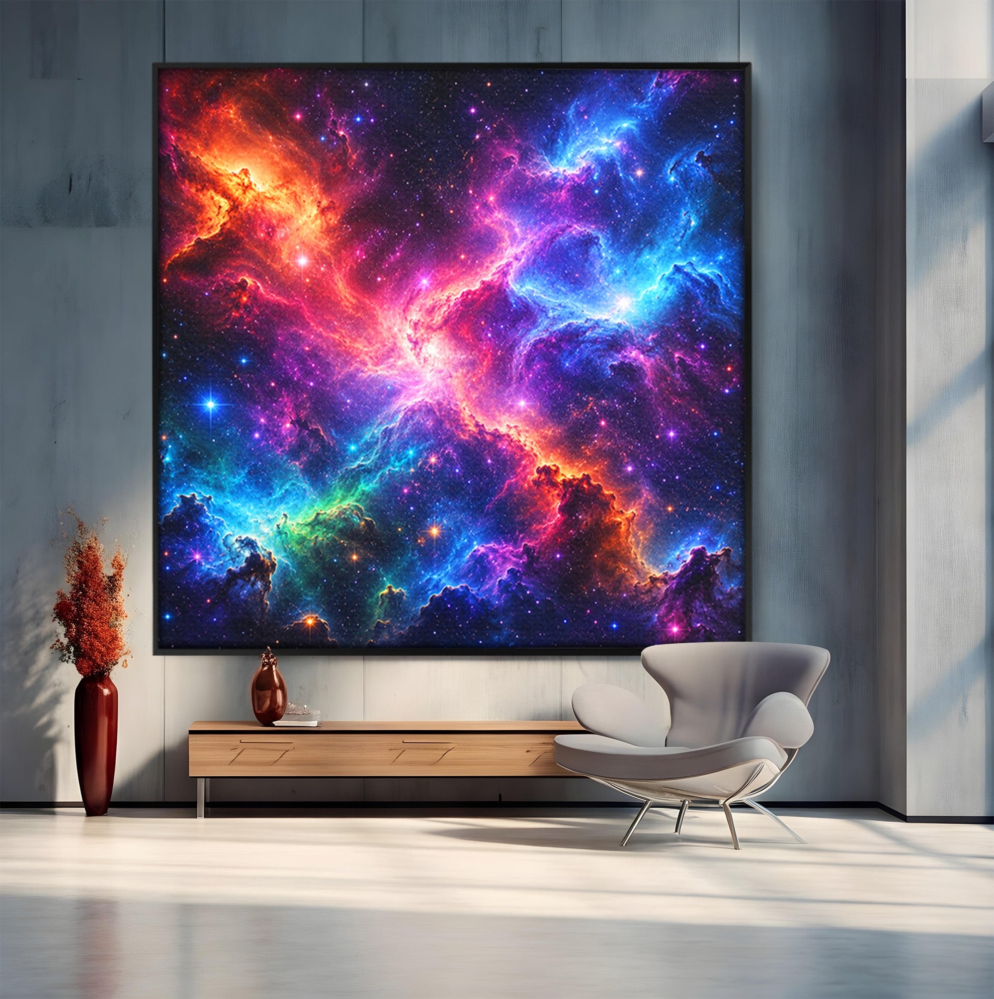 Tablou Canvas Premium LuxCanva® S1042, Nebuloasa Cosmica, Spatiu, Univers, Stele, Dormitor, Living, Culori Vibrante