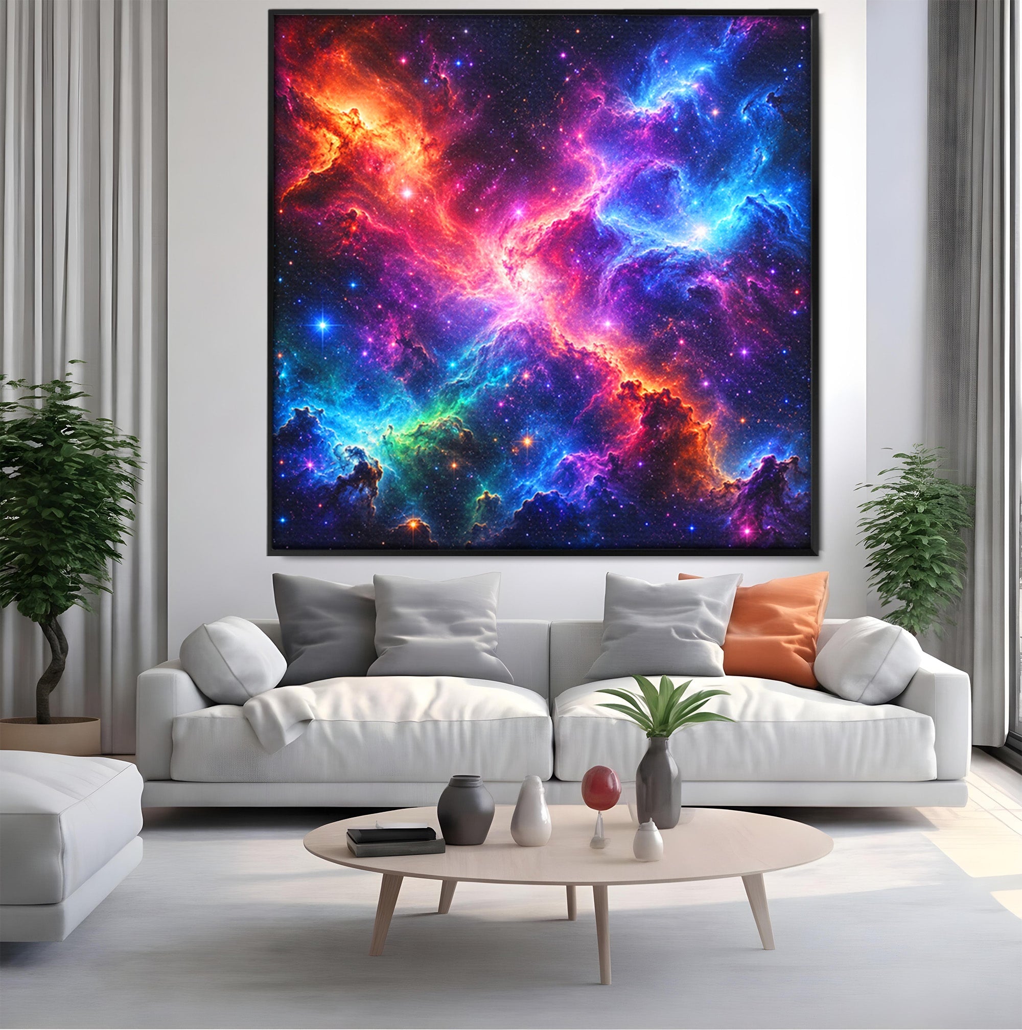 Tablou Canvas Premium LuxCanva® S1042, Nebuloasa Cosmica, Spatiu, Univers, Stele, Dormitor, Living, Culori Vibrante