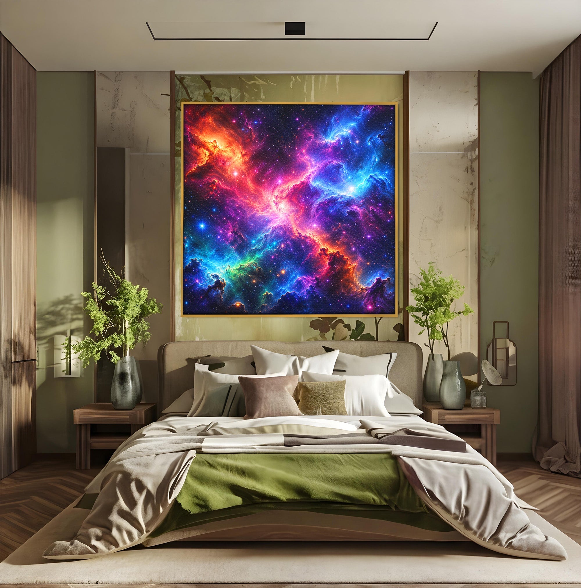 Tablou Canvas Premium LuxCanva® S1042, Nebuloasa Cosmica, Spatiu, Univers, Stele, Dormitor, Living, Culori Vibrante
