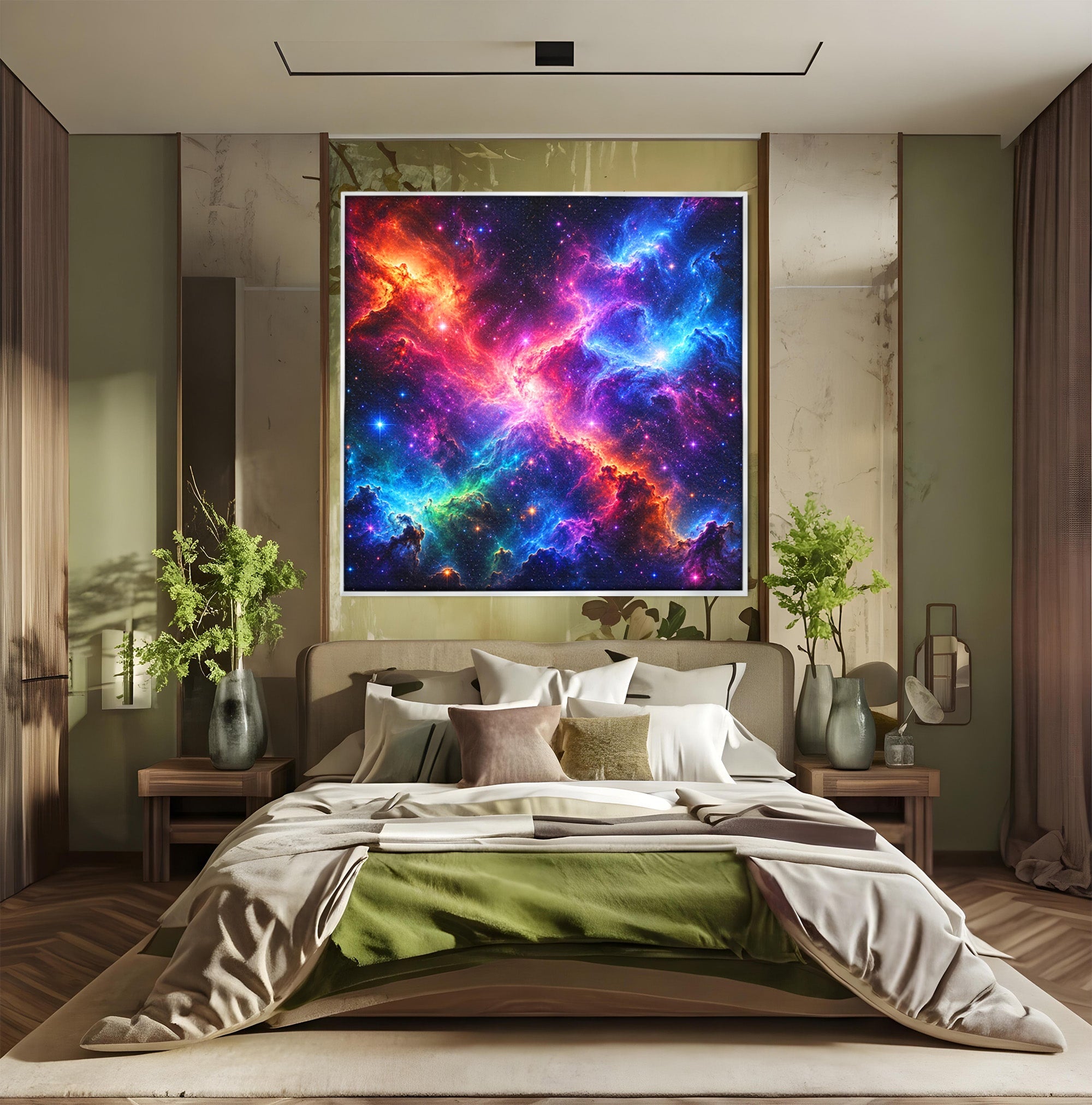 Tablou Canvas Premium LuxCanva® S1042, Nebuloasa Cosmica, Spatiu, Univers, Stele, Dormitor, Living, Culori Vibrante