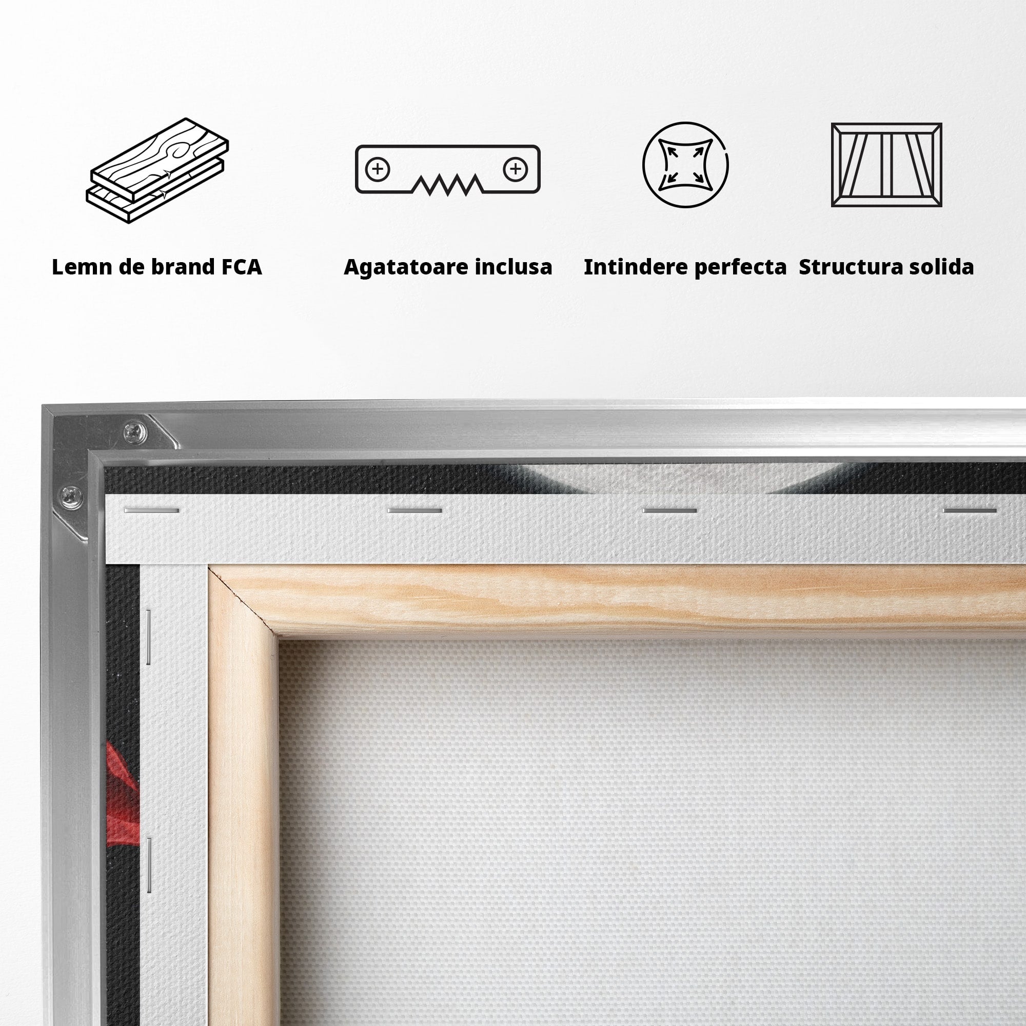 Tablou Canvas Premium LuxCanva® S1043, Femeie Citind Sub Luna Plina, Femeie, Luna, Citit, Noapte, Dormitor, Culori Vibrante