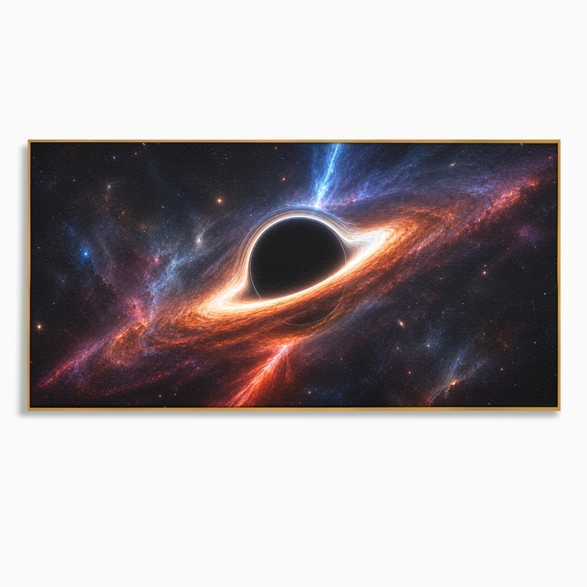 Tablou Canvas Premium LuxCanva® S1047, Gaura Neagra Cosmica, Spatiu, Univers, Astronomie, Mister, Dormitor, Birou, Culori Vibrante