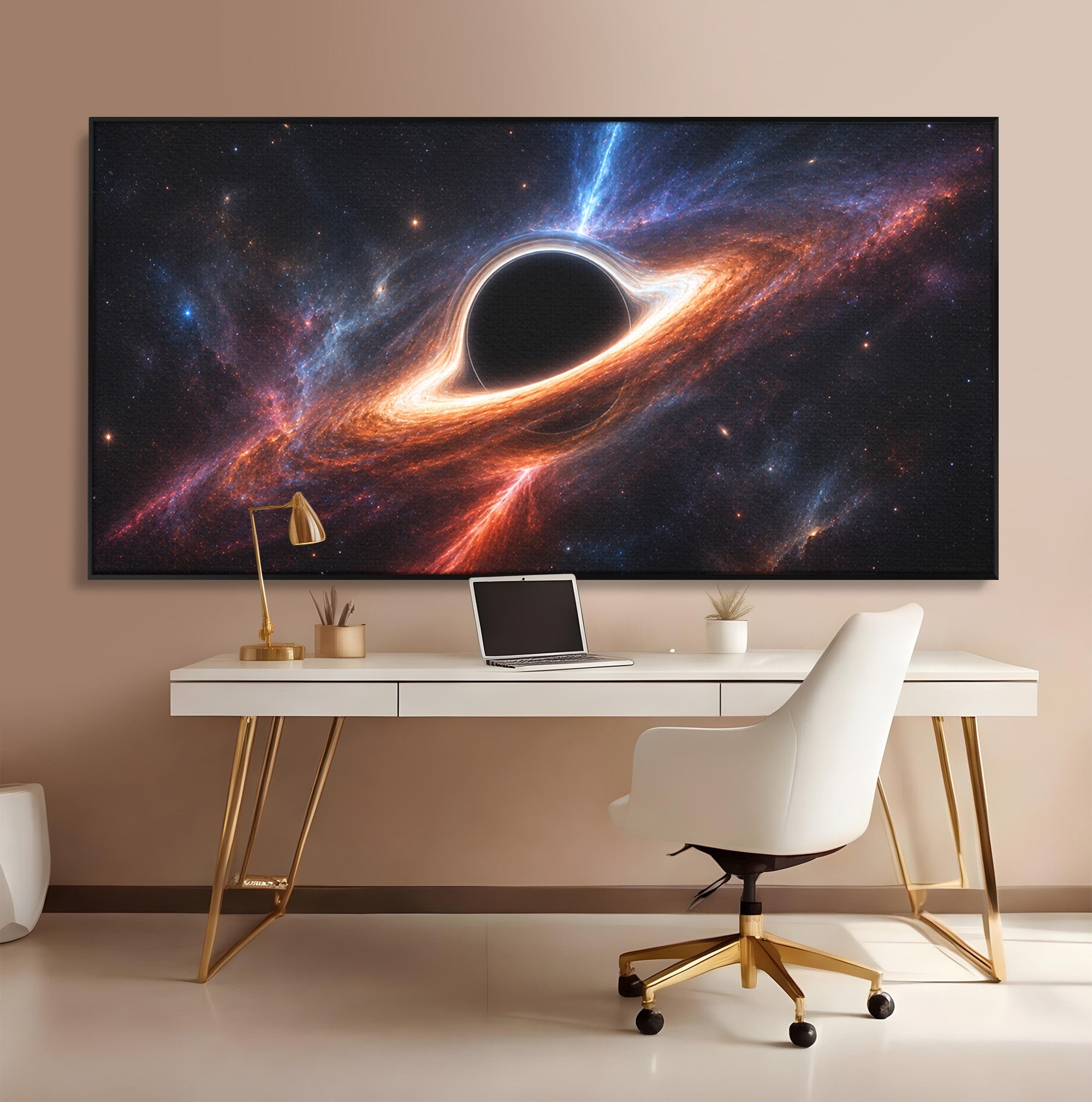 Tablou Canvas Premium LuxCanva® S1047, Gaura Neagra Cosmica, Spatiu, Univers, Astronomie, Mister, Dormitor, Birou, Culori Vibrante