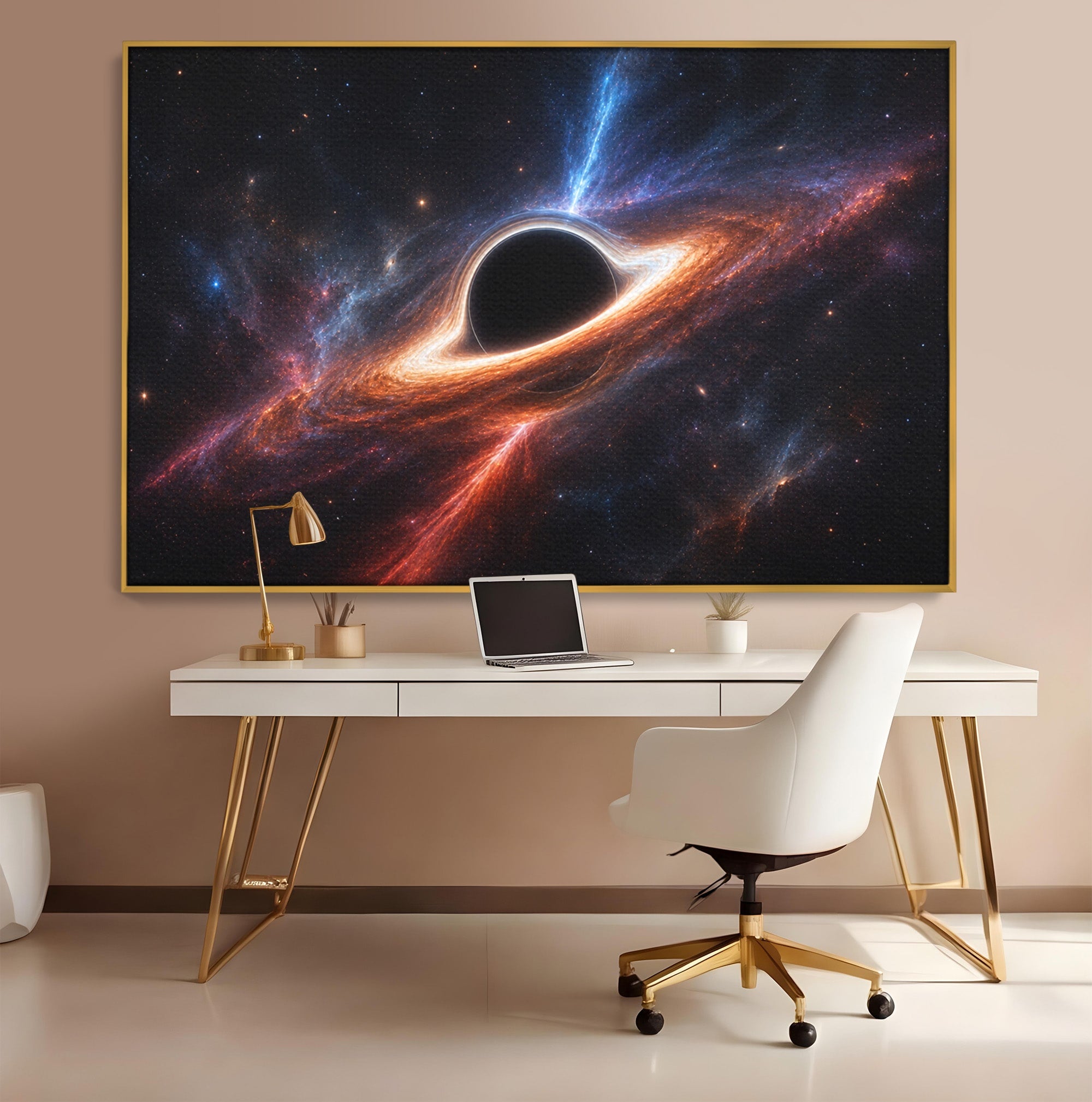 Tablou Canvas Premium LuxCanva® S1047, Gaura Neagra Cosmica, Spatiu, Univers, Astronomie, Mister, Dormitor, Birou, Culori Vibrante