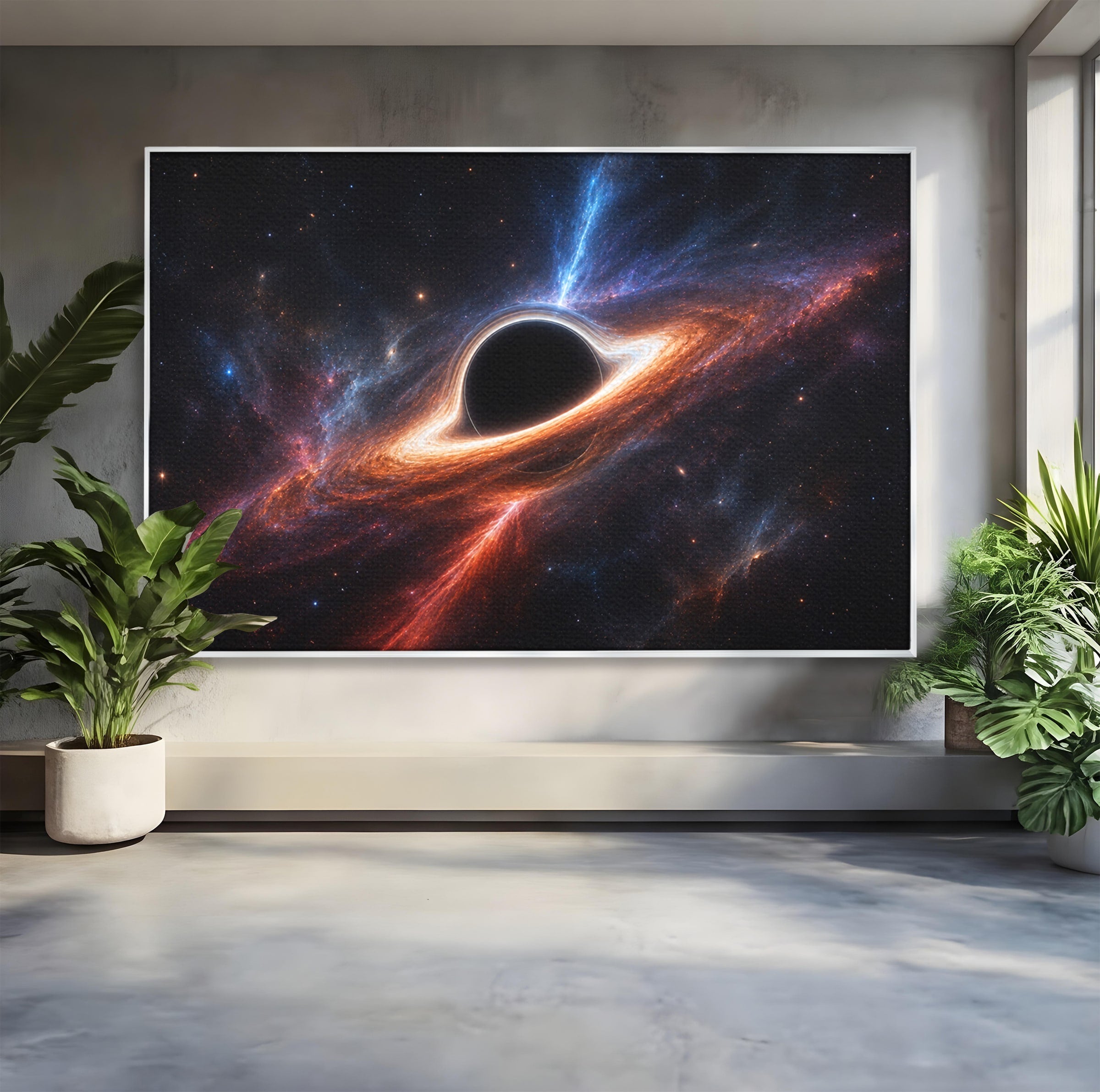 Tablou Canvas Premium LuxCanva® S1047, Gaura Neagra Cosmica, Spatiu, Univers, Astronomie, Mister, Dormitor, Birou, Culori Vibrante