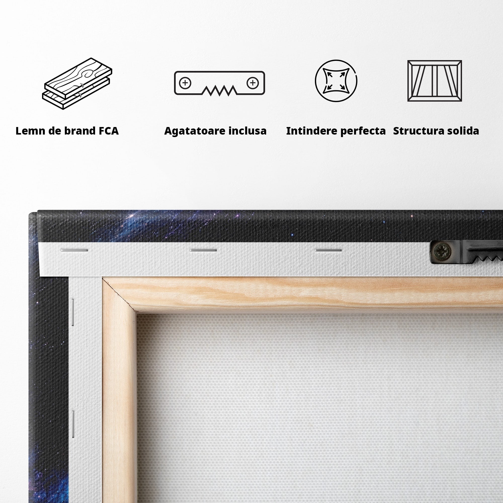 Tablou Canvas Premium LuxCanva® S1048, Cometă În Univers, Cometa, Spatiu, Univers, Stele, Dormitor, Living, Culori Vibrante