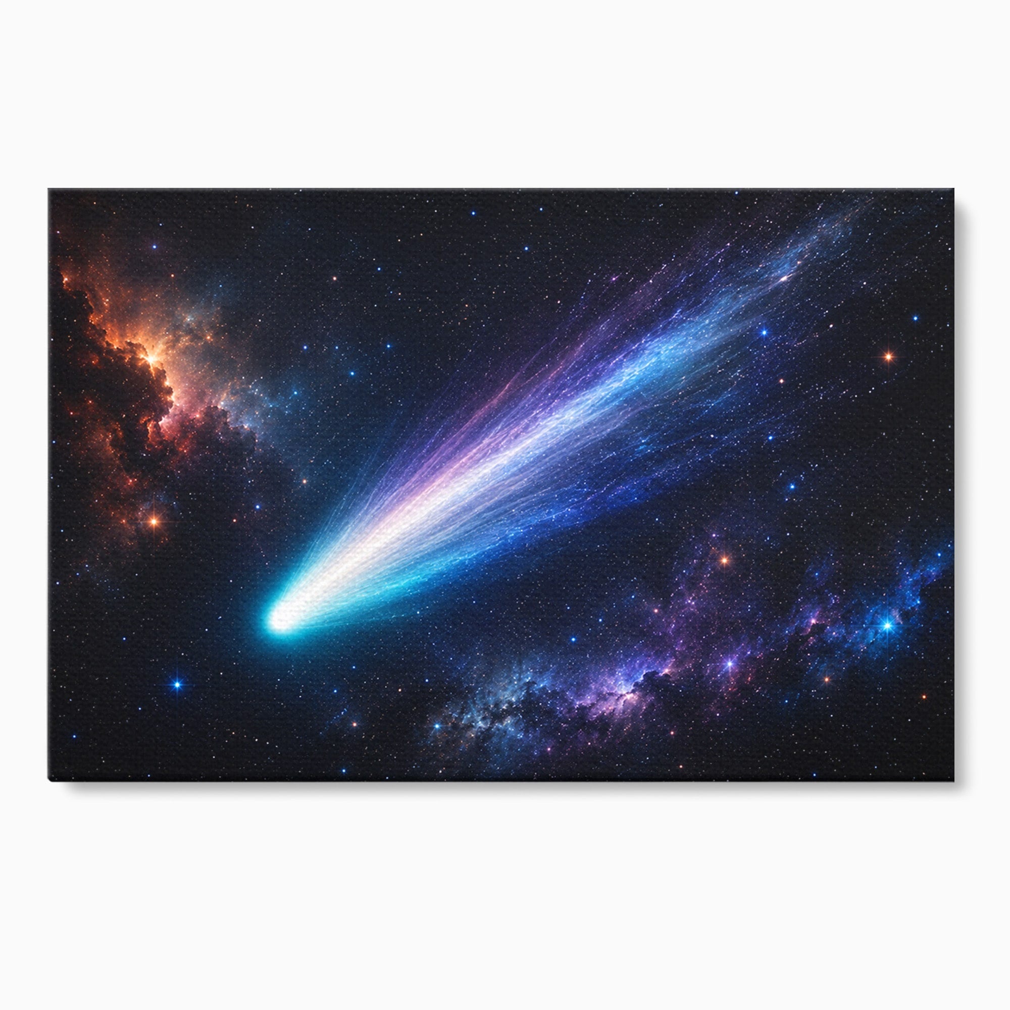 Tablou Canvas Premium LuxCanva® S1048, Cometă În Univers, Cometa, Spatiu, Univers, Stele, Dormitor, Living, Culori Vibrante