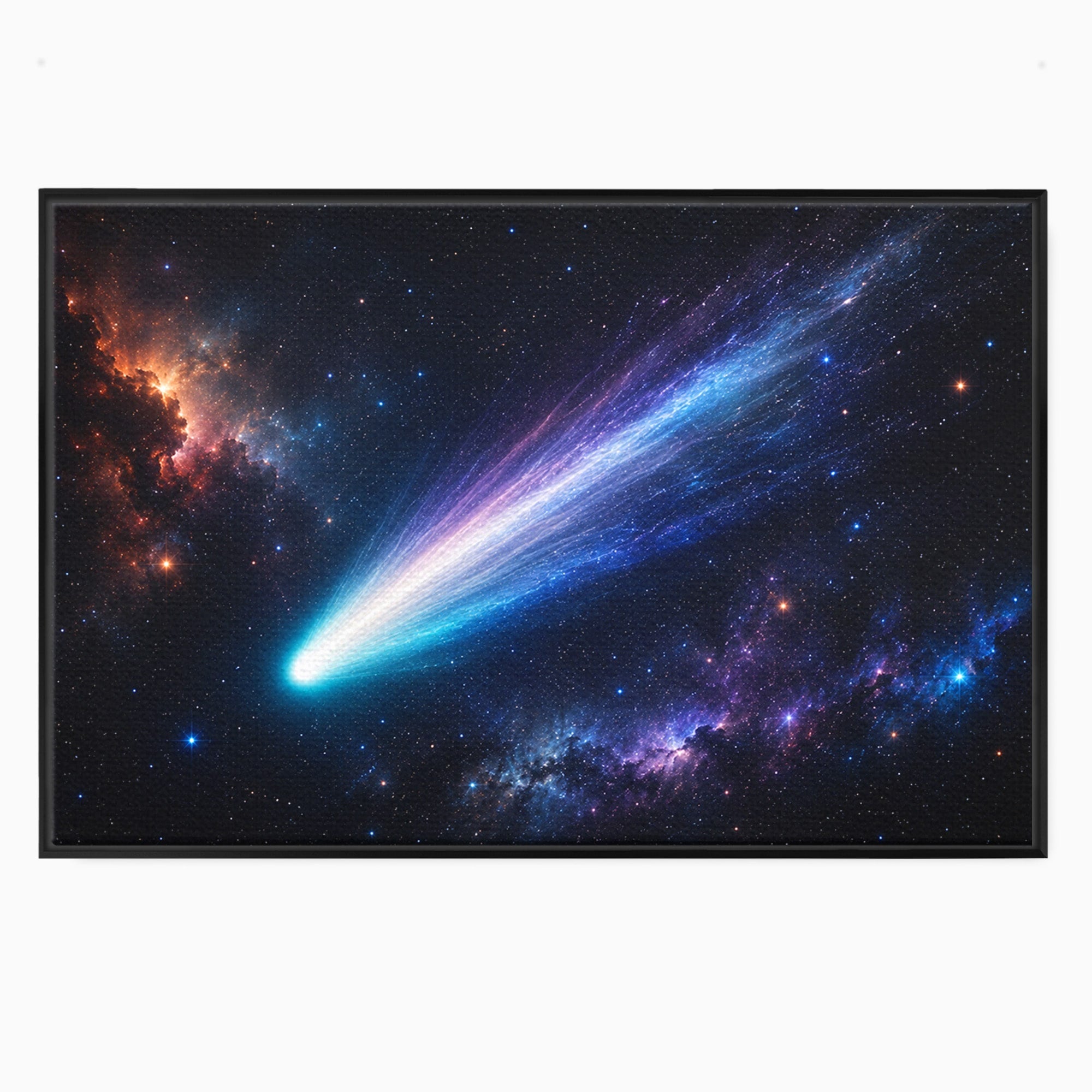 Tablou Canvas Premium LuxCanva® S1048, Cometă În Univers, Cometa, Spatiu, Univers, Stele, Dormitor, Living, Culori Vibrante