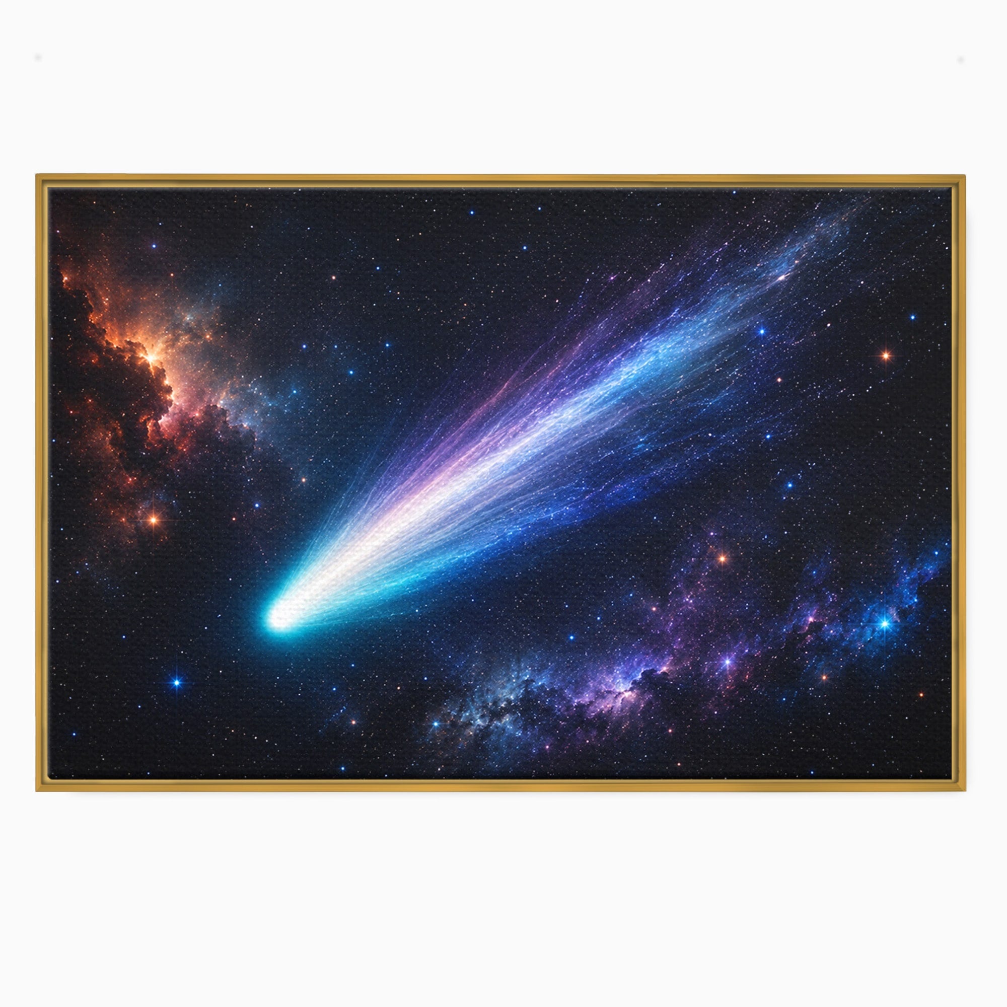 Tablou Canvas Premium LuxCanva® S1048, Cometă În Univers, Cometa, Spatiu, Univers, Stele, Dormitor, Living, Culori Vibrante