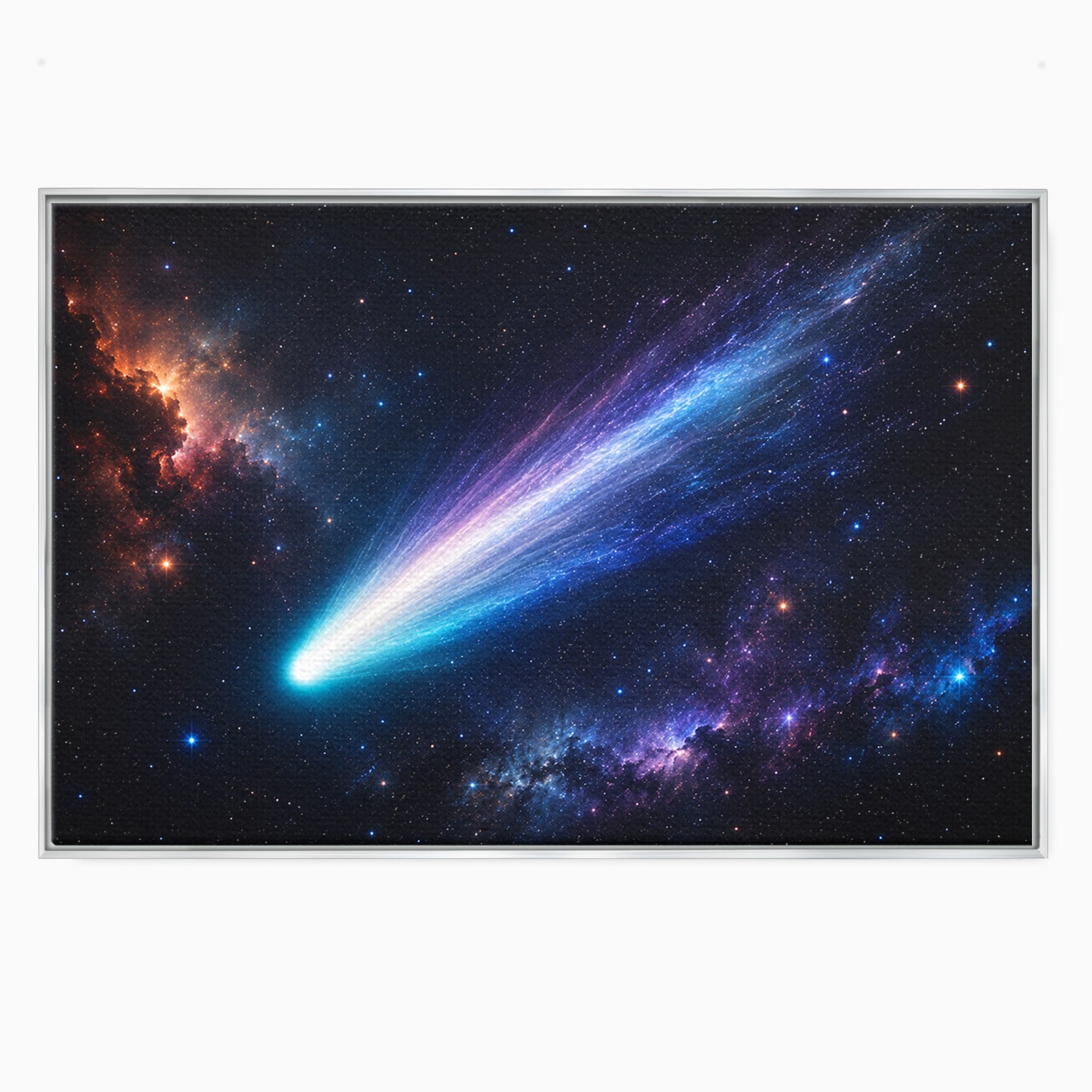 Tablou Canvas Premium LuxCanva® S1048, Cometă În Univers, Cometa, Spatiu, Univers, Stele, Dormitor, Living, Culori Vibrante