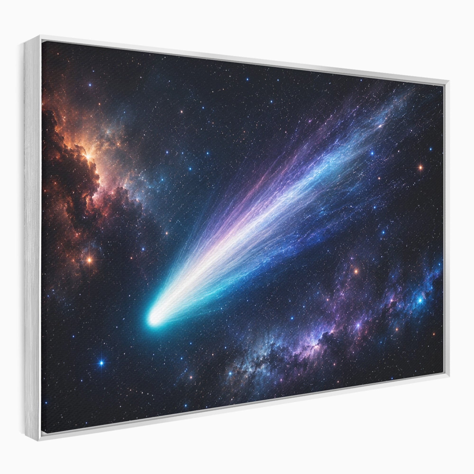 Tablou Canvas Premium LuxCanva® S1048, Cometă În Univers, Cometa, Spatiu, Univers, Stele, Dormitor, Living, Culori Vibrante