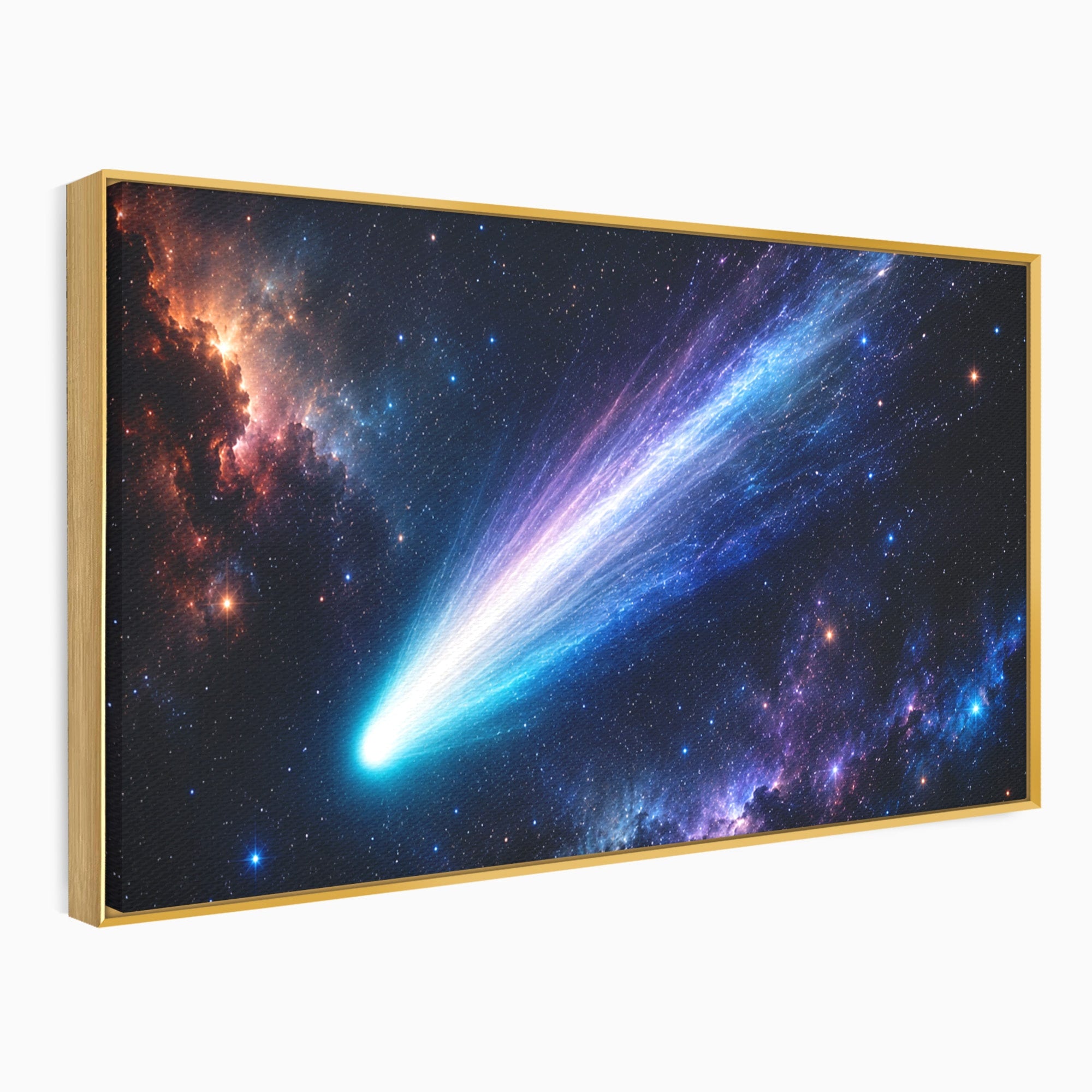 Tablou Canvas Premium LuxCanva® S1048, Cometă În Univers, Cometa, Spatiu, Univers, Stele, Dormitor, Living, Culori Vibrante