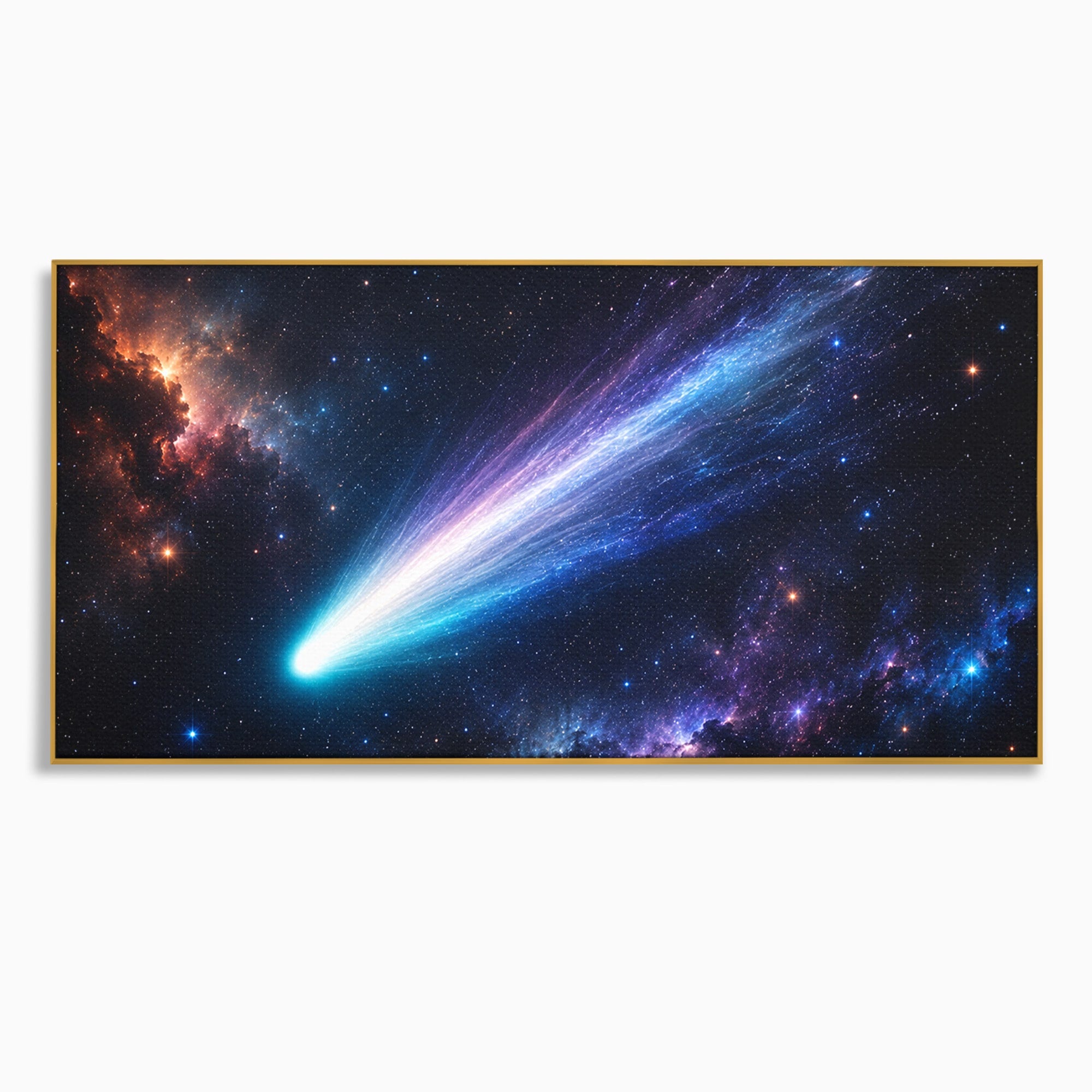 Tablou Canvas Premium LuxCanva® S1048, Cometă În Univers, Cometa, Spatiu, Univers, Stele, Dormitor, Living, Culori Vibrante