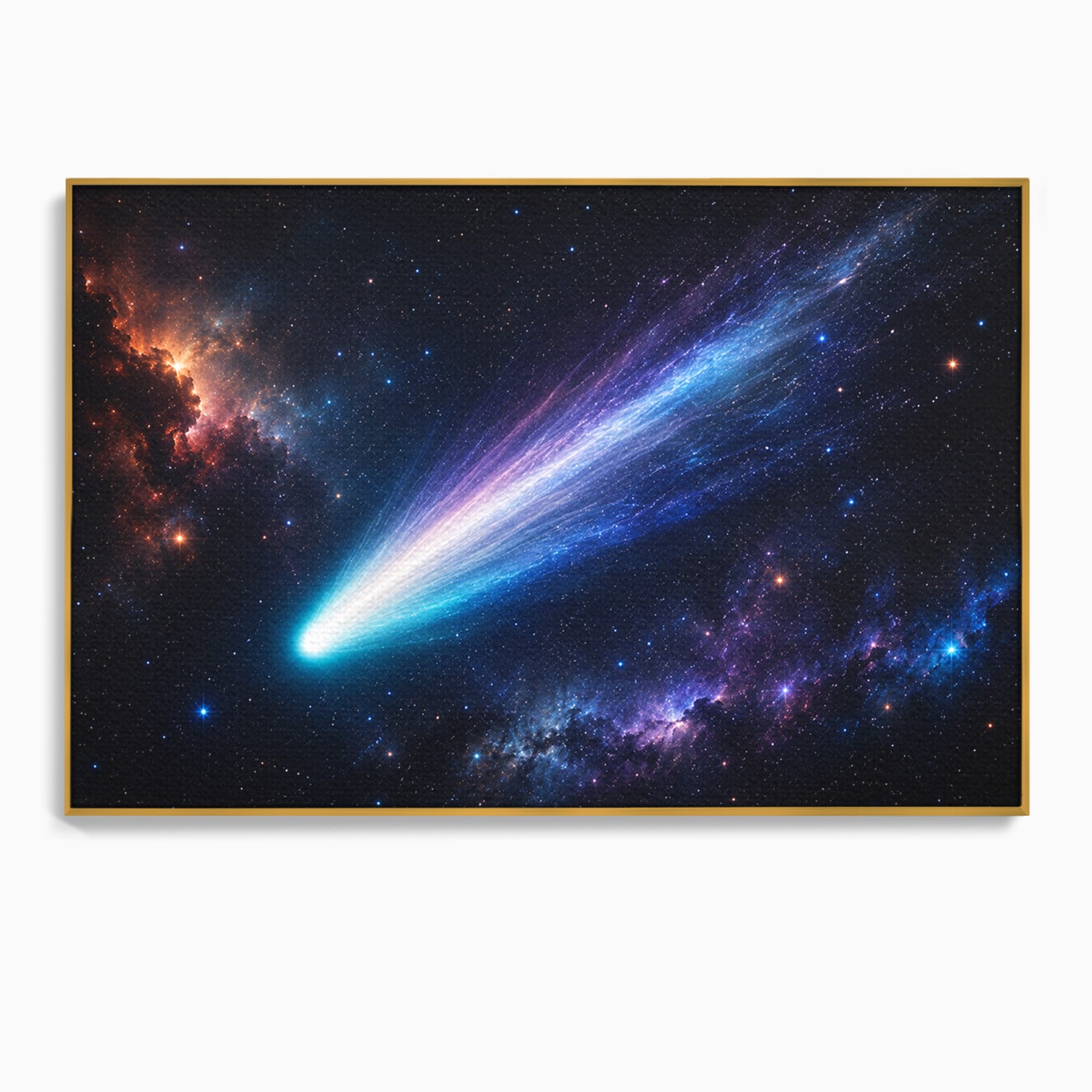 Tablou Canvas Premium LuxCanva® S1048, Cometă În Univers, Cometa, Spatiu, Univers, Stele, Dormitor, Living, Culori Vibrante