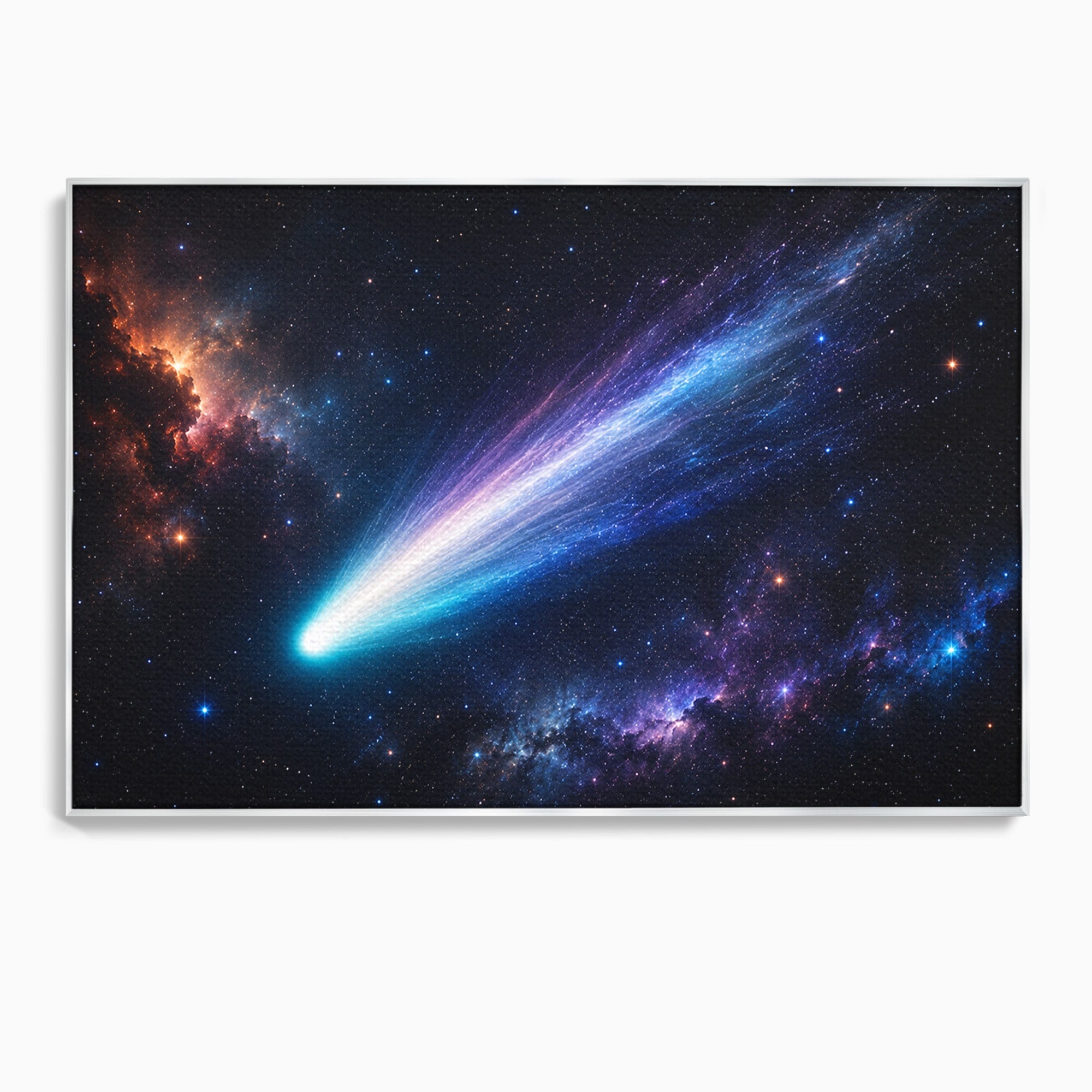 Tablou Canvas Premium LuxCanva® S1048, Cometă În Univers, Cometa, Spatiu, Univers, Stele, Dormitor, Living, Culori Vibrante