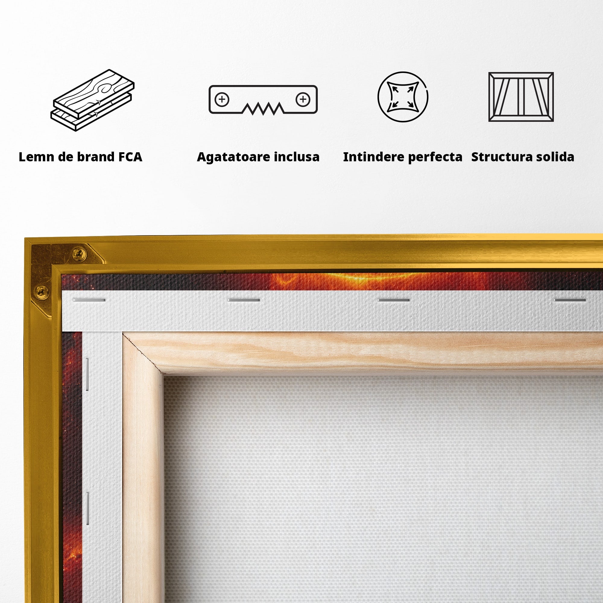 Tablou Canvas Premium LuxCanva® S1049, Soarele Incandescent, Soare, Spatiu, Univers, Astronomie, Dormitor, Culori Vibrante