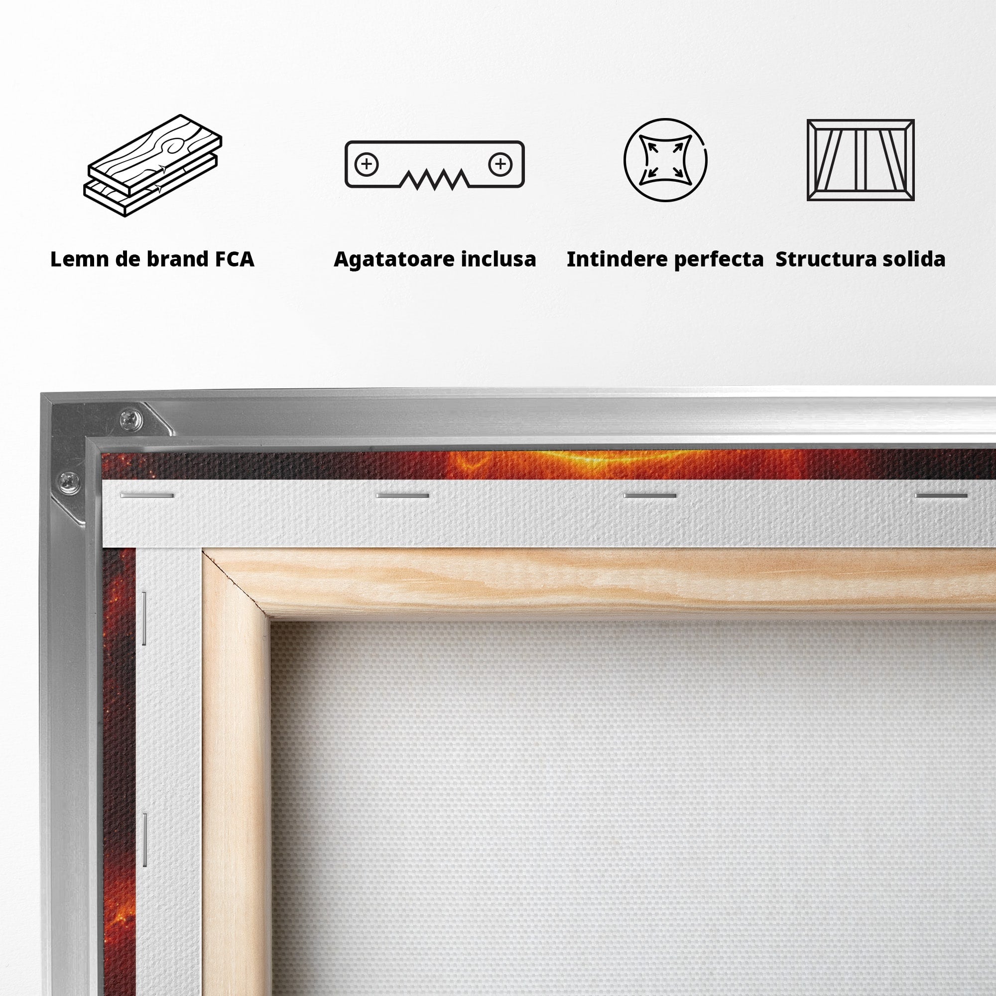 Tablou Canvas Premium LuxCanva® S1049, Soarele Incandescent, Soare, Spatiu, Univers, Astronomie, Dormitor, Culori Vibrante