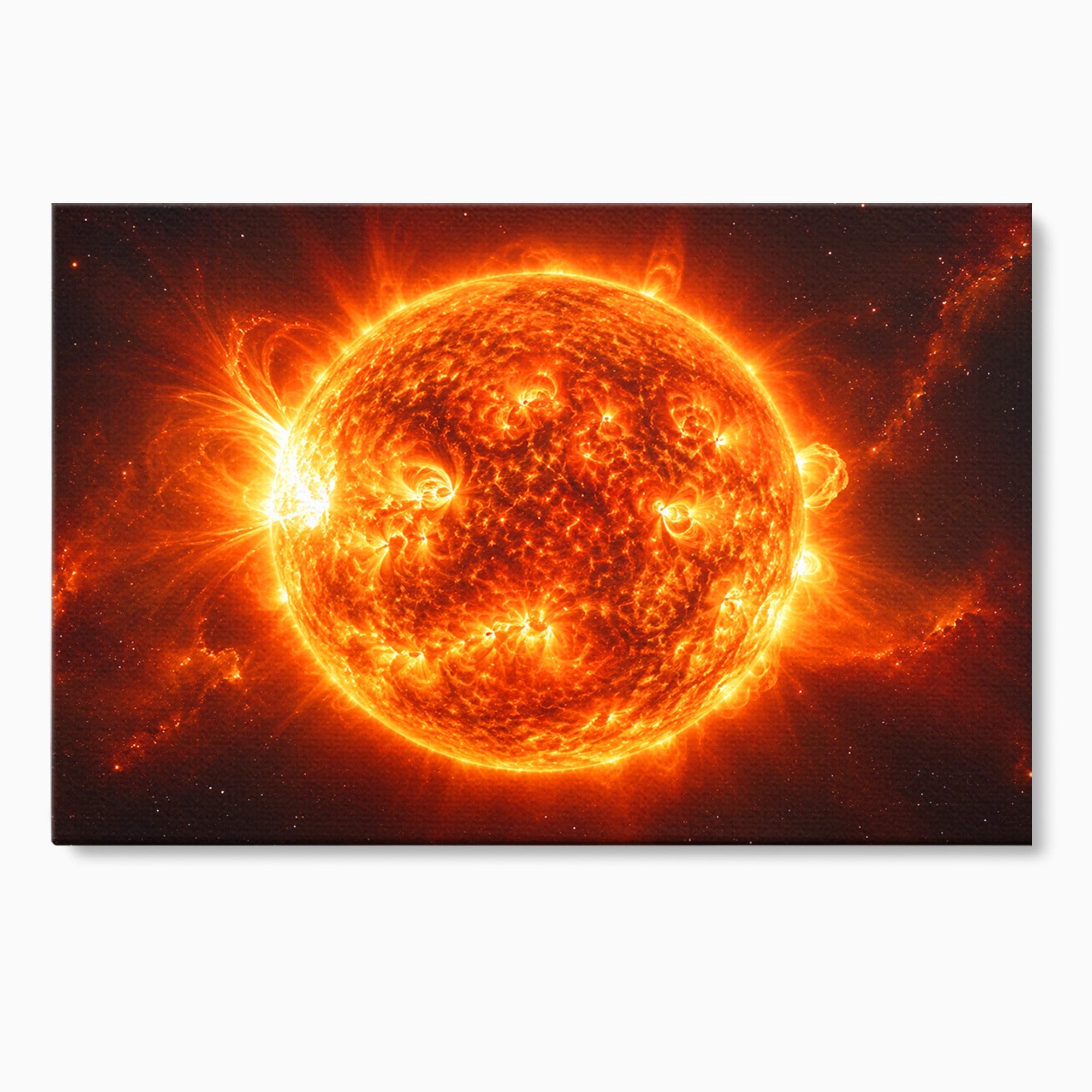 Tablou Canvas Premium LuxCanva® S1049, Soarele Incandescent, Soare, Spatiu, Univers, Astronomie, Dormitor, Culori Vibrante