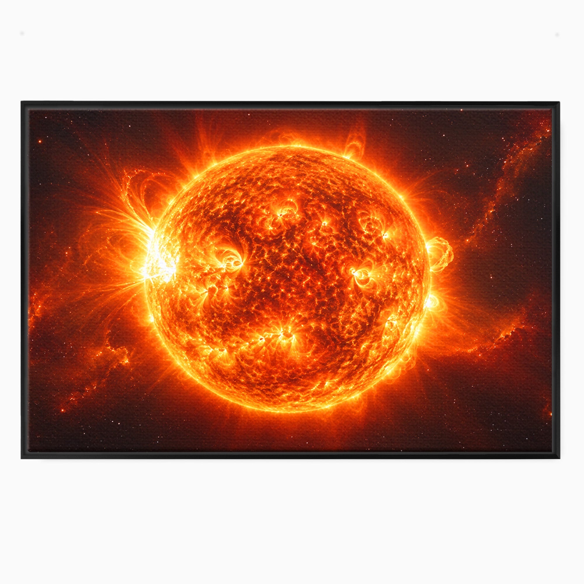 Tablou Canvas Premium LuxCanva® S1049, Soarele Incandescent, Soare, Spatiu, Univers, Astronomie, Dormitor, Culori Vibrante