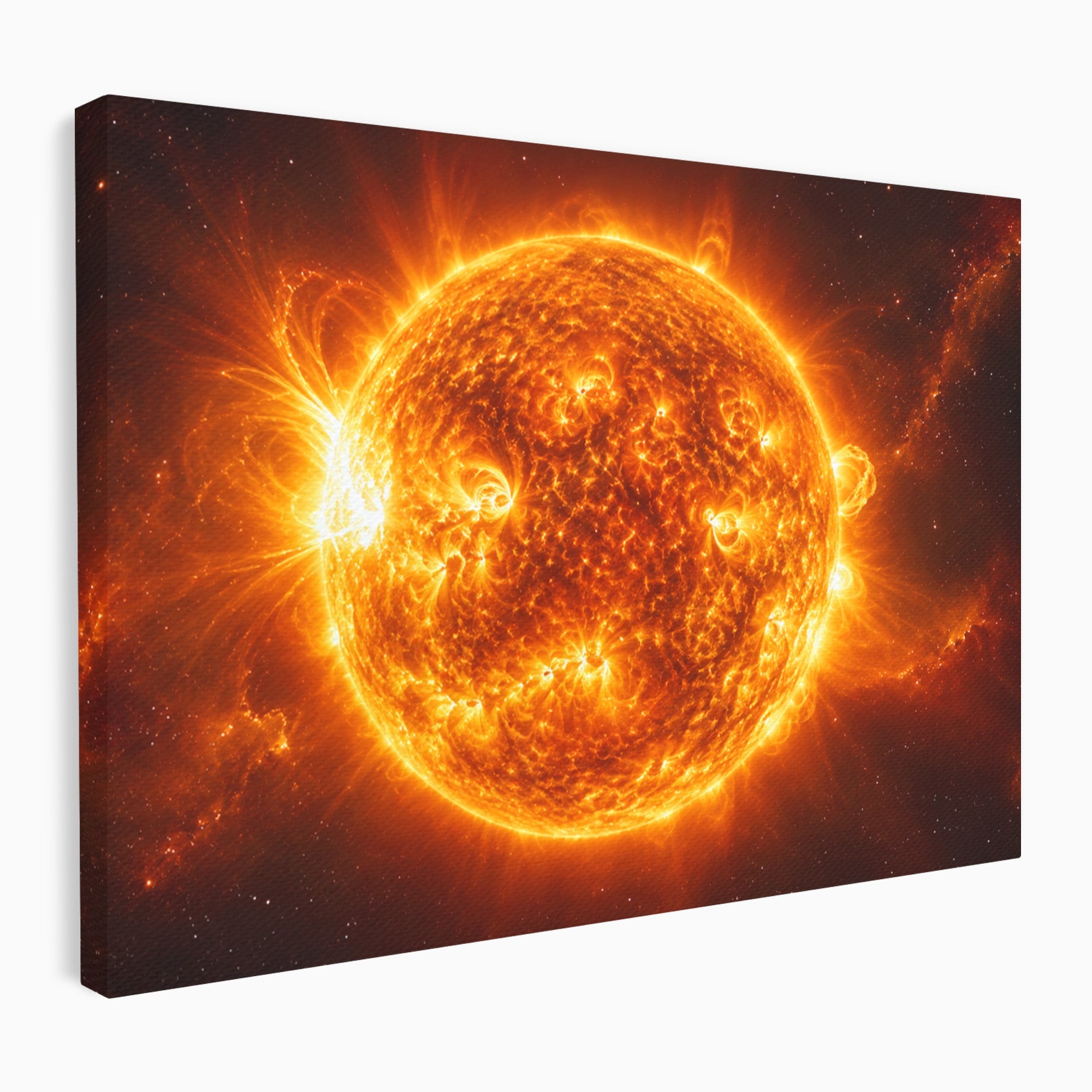 Tablou Canvas Premium LuxCanva® S1049, Soarele Incandescent, Soare, Spatiu, Univers, Astronomie, Dormitor, Culori Vibrante