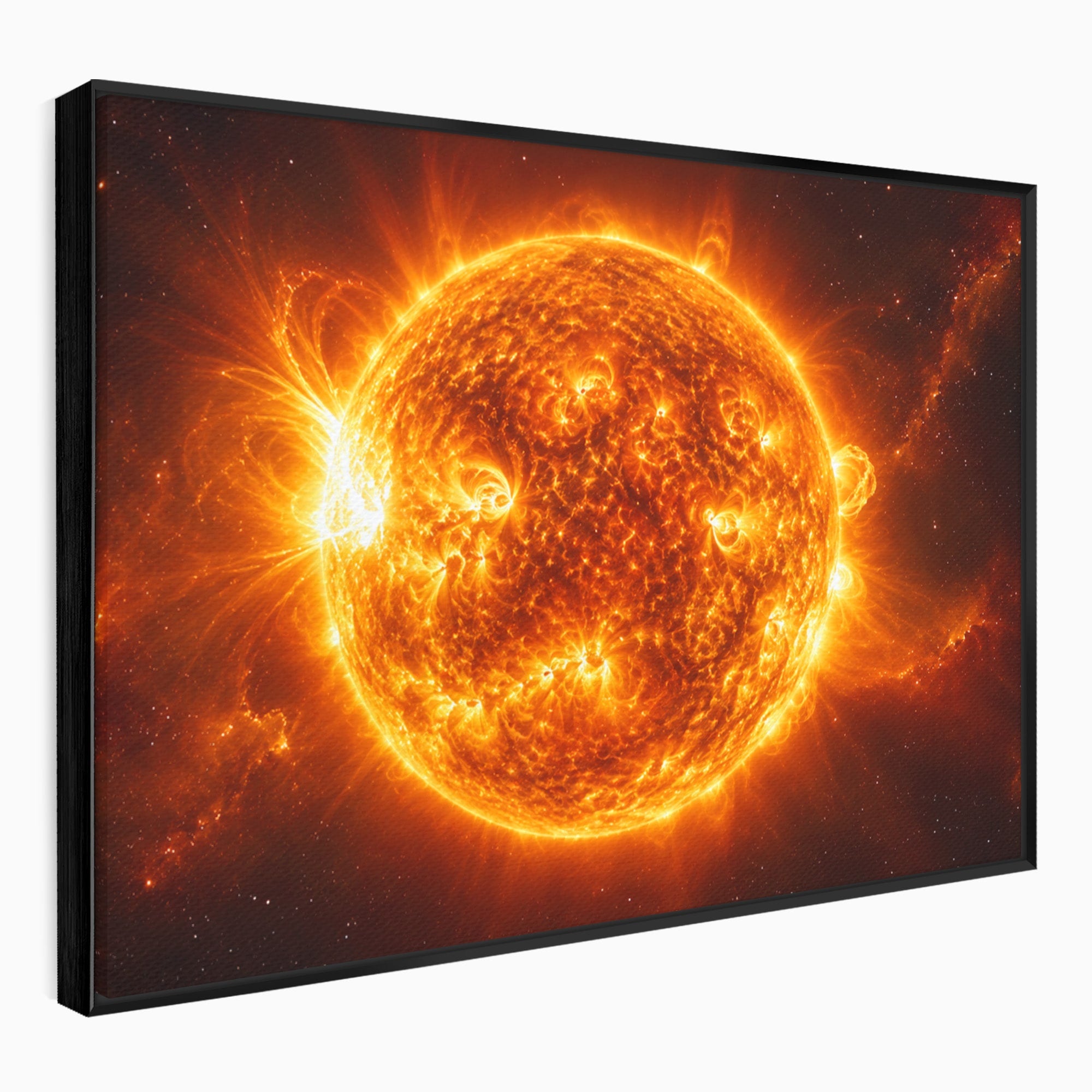 Tablou Canvas Premium LuxCanva® S1049, Soarele Incandescent, Soare, Spatiu, Univers, Astronomie, Dormitor, Culori Vibrante