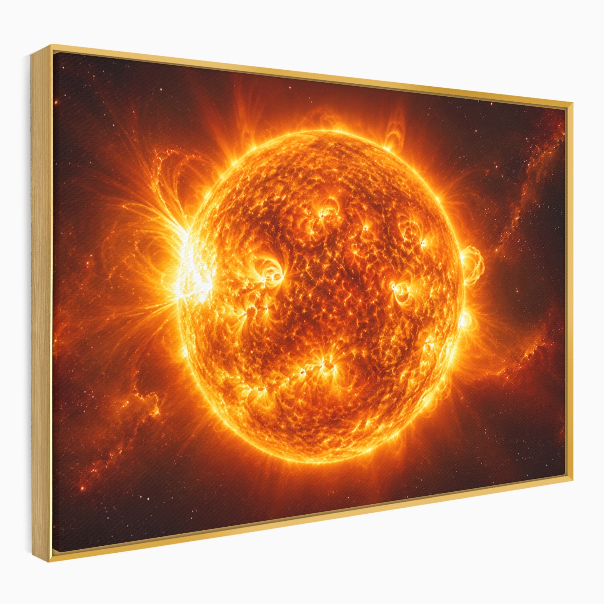 Tablou Canvas Premium LuxCanva® S1049, Soarele Incandescent, Soare, Spatiu, Univers, Astronomie, Dormitor, Culori Vibrante