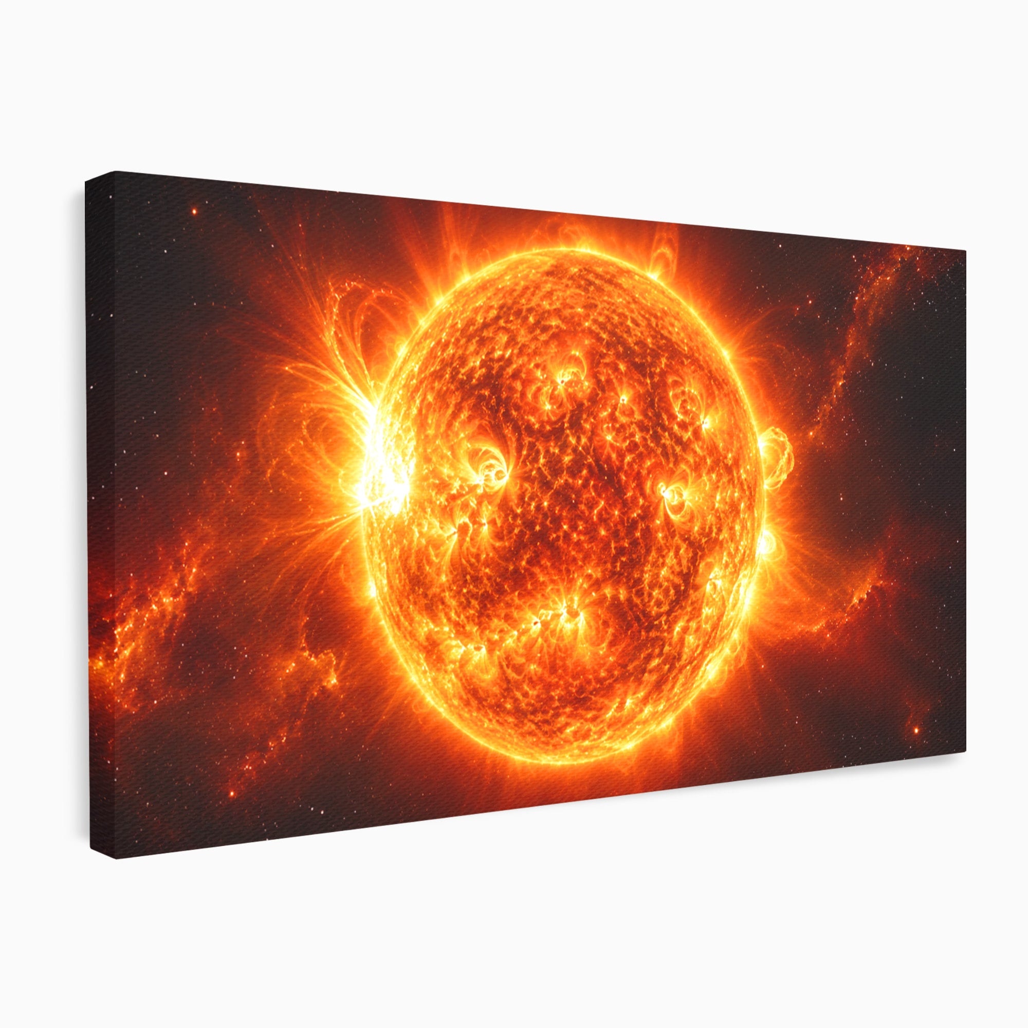 Tablou Canvas Premium LuxCanva® S1049, Soarele Incandescent, Soare, Spatiu, Univers, Astronomie, Dormitor, Culori Vibrante