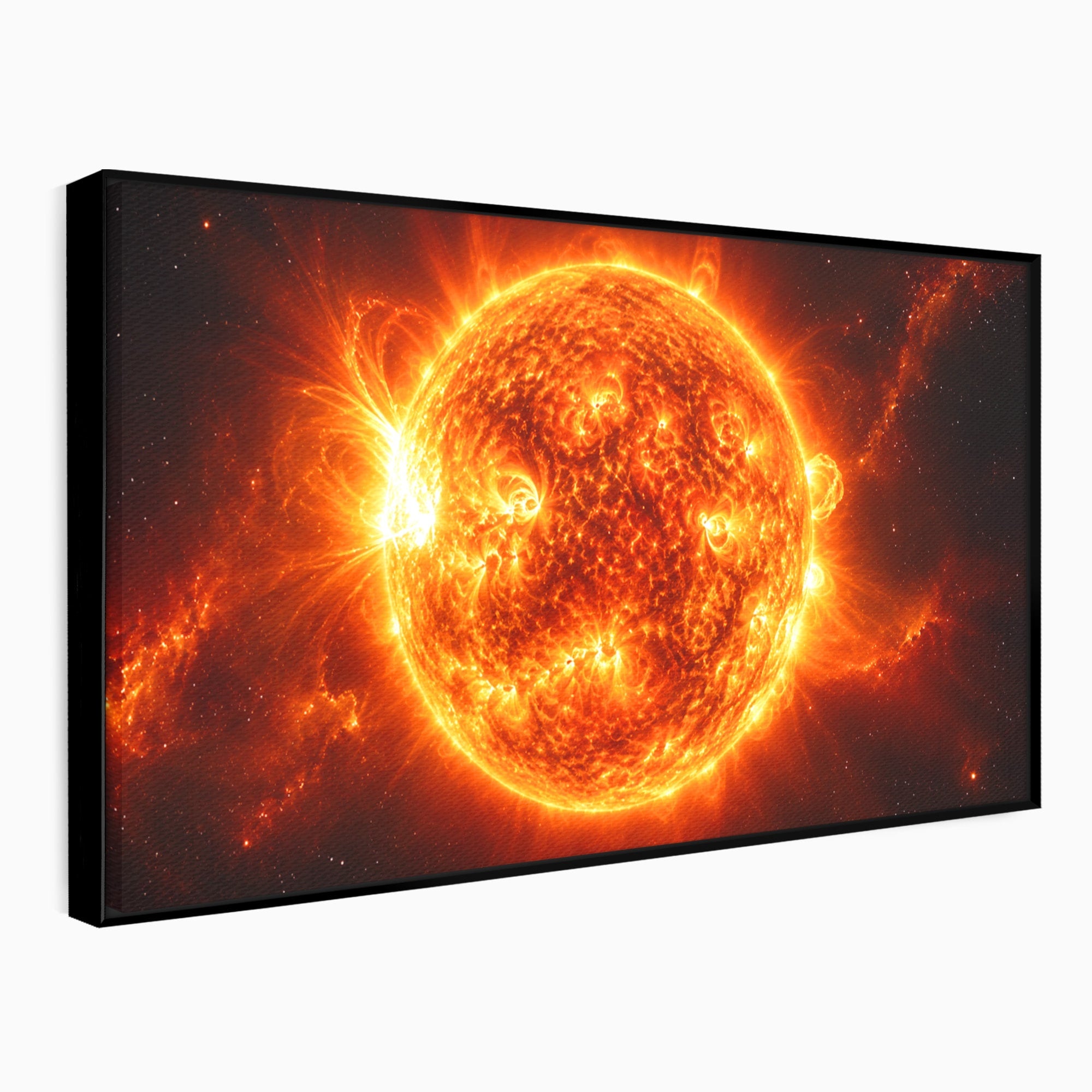 Tablou Canvas Premium LuxCanva® S1049, Soarele Incandescent, Soare, Spatiu, Univers, Astronomie, Dormitor, Culori Vibrante