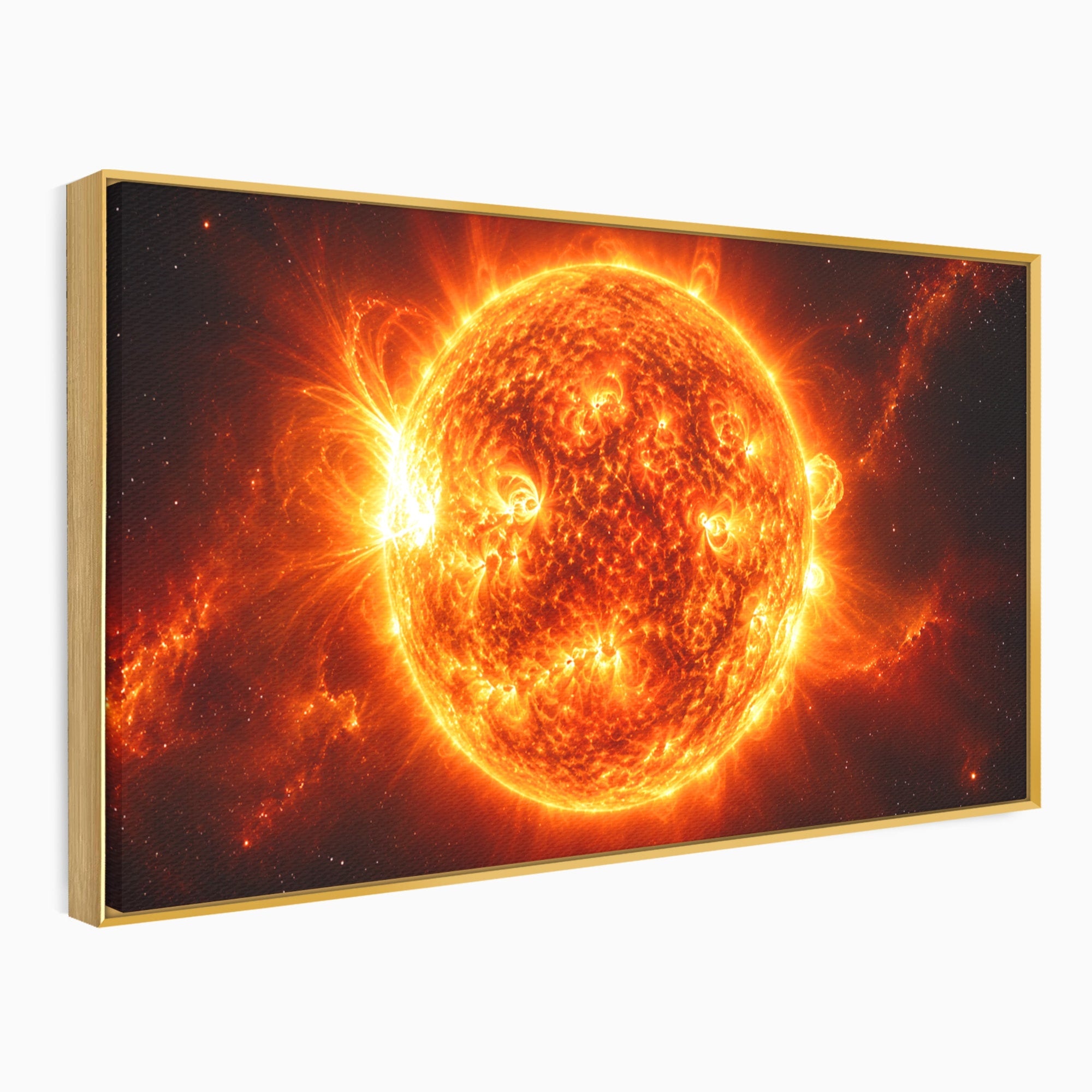 Tablou Canvas Premium LuxCanva® S1049, Soarele Incandescent, Soare, Spatiu, Univers, Astronomie, Dormitor, Culori Vibrante